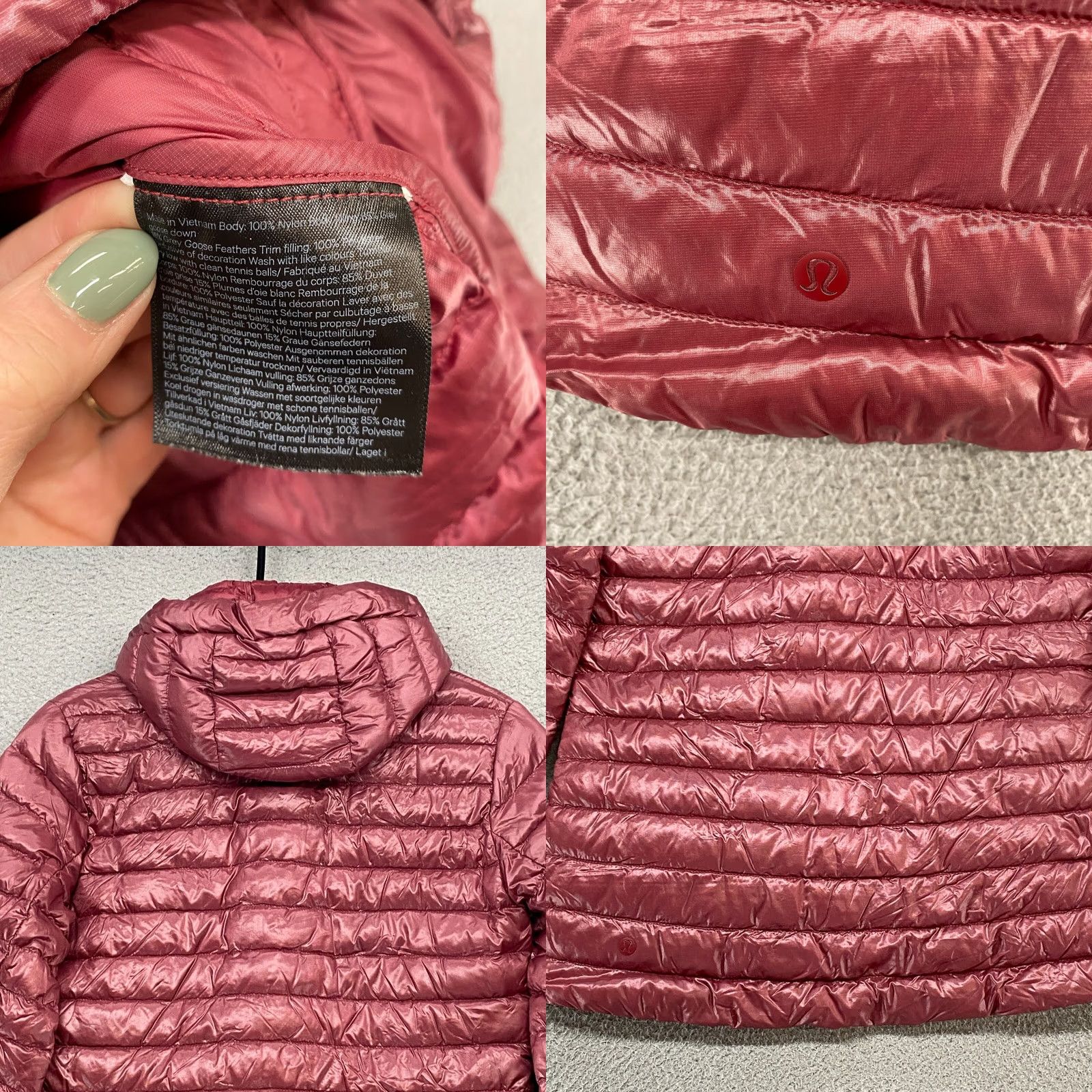 Lululemon Lululemon Puffer Jacket Womens 6 Pack It own Maroon Grey Goose Down Maroon Red Jacket Coat Down Packable Full Zip Hooded 6 Size M / US 6-8 / IT 42-44 - 8 Thumbnail