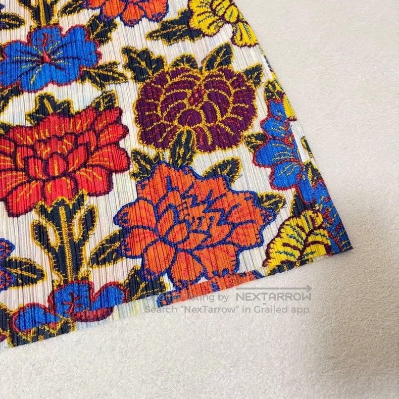 Issey Miyake Issey Miyake Peony Hollyhock New Year Painting Vintage Mid Size 26" / US 2 / IT 38 - 5 Thumbnail