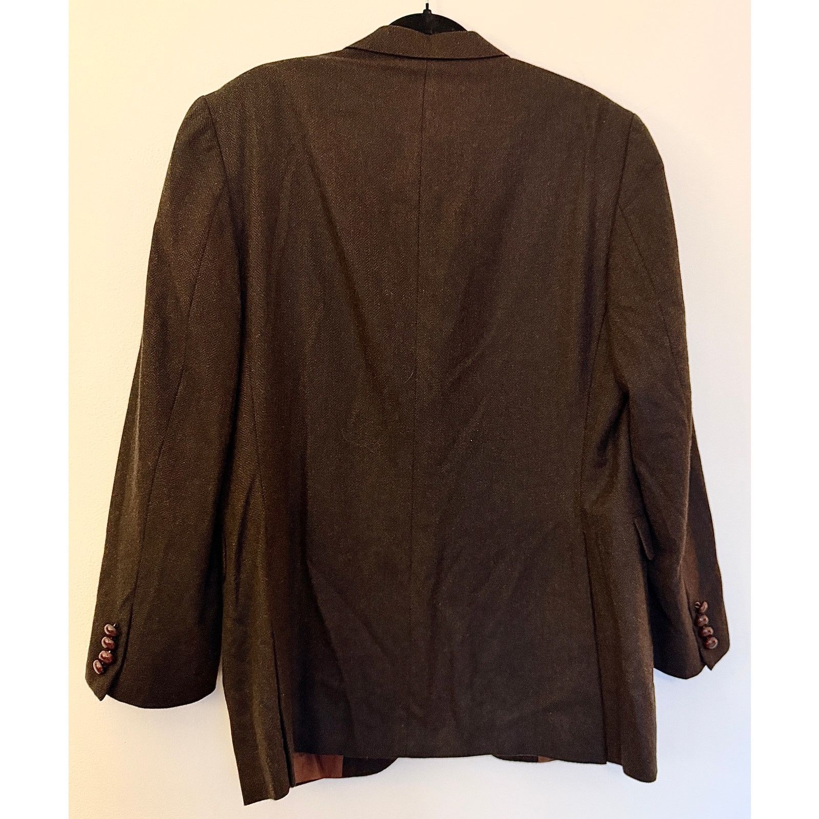 Other Carroll & Co Brown Wool-Cashmere Blend Blazer Size 40R - 2 Thumbnail