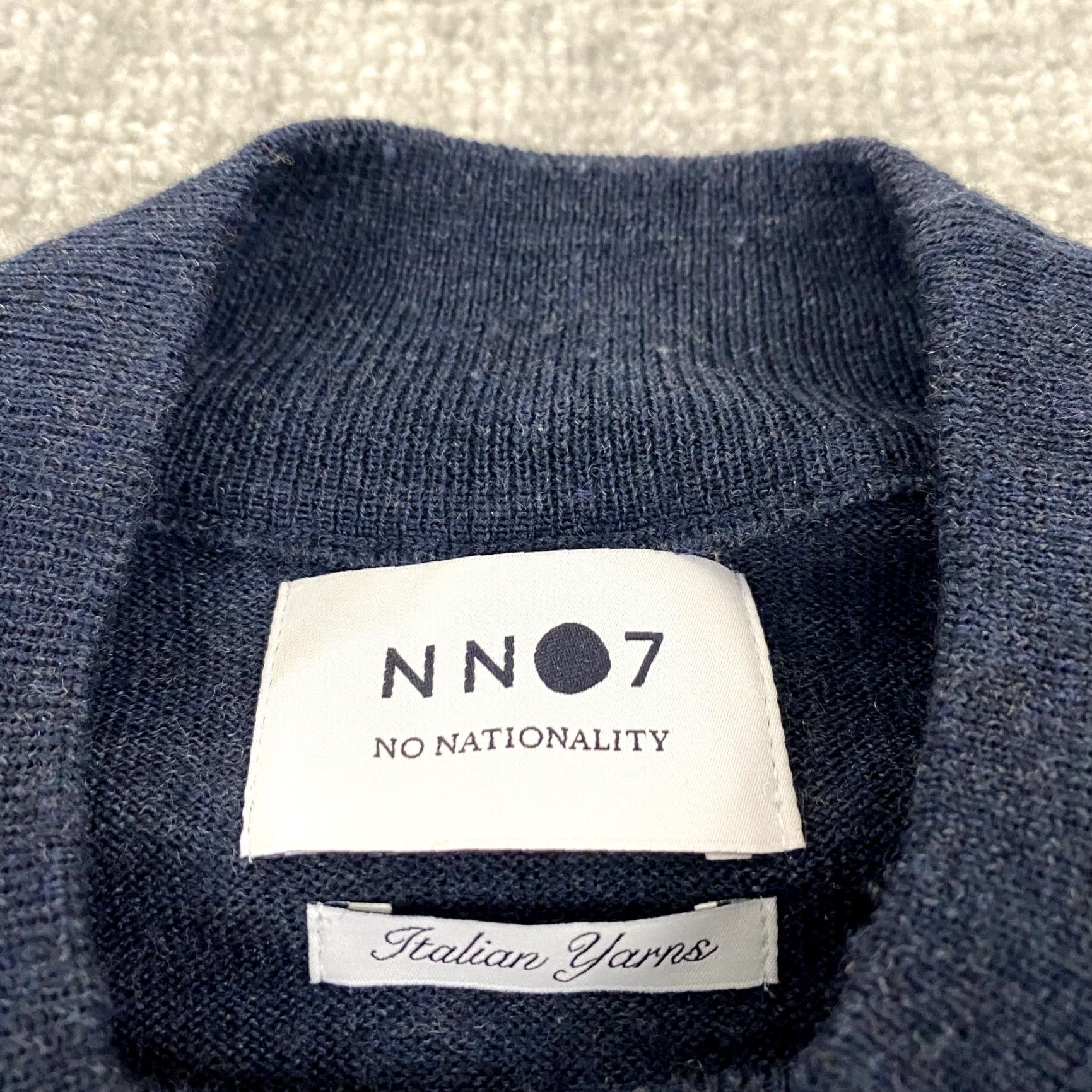 Vintage NO NATIONALITY Sweater Mens Large Blue Merino Wool Mock Neck Pullover 6500 Knit Wool Shirt? Size US L / EU 52-54 / 3 - 2 Thumbnail