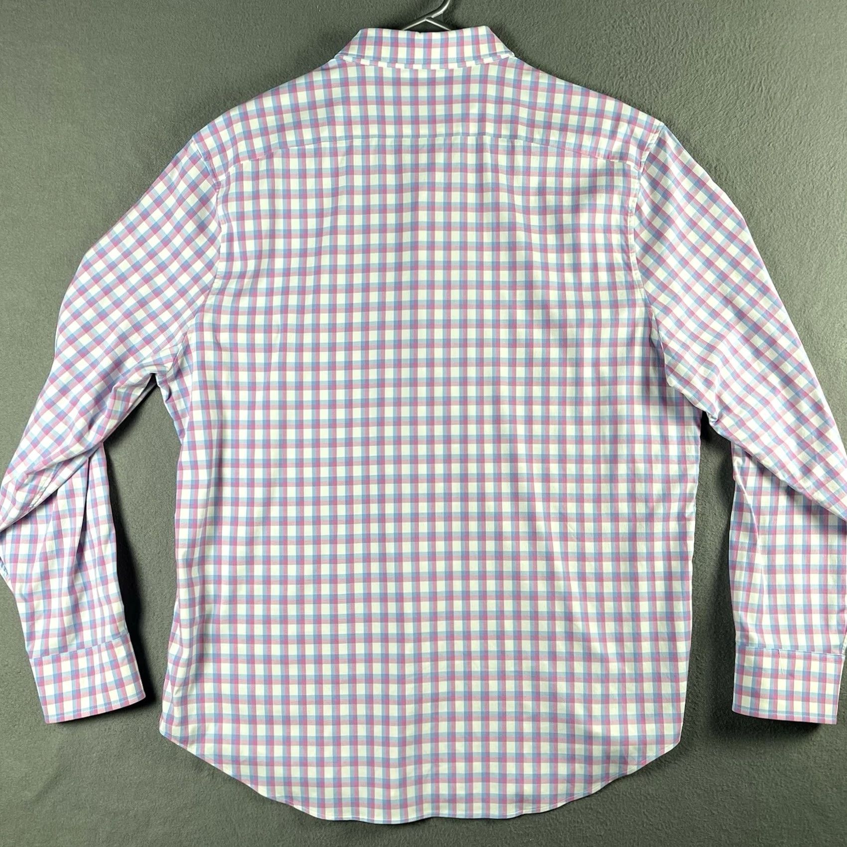 Bonobos Bonobos XL Button-Up Shirt Men Long Sleeve Check Blue Pink Preppy Standard Fit Casual Casual Wear Size US XL / EU 56 / 4 - 4 Thumbnail