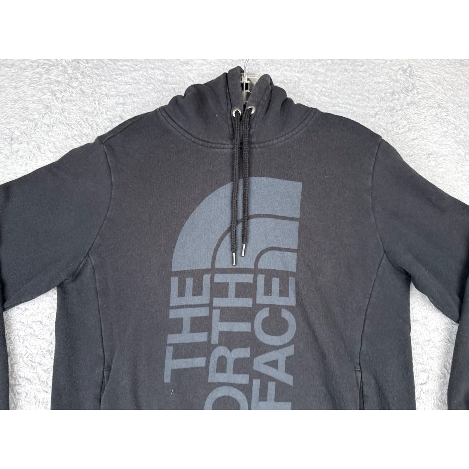 The North Face The North Face Hoodie Women S Black Pullover Pockets Cotton Blend Logo Crew Neck Sweatshirt Activewear Size S / US 4 / IT 40 - 4 Thumbnail