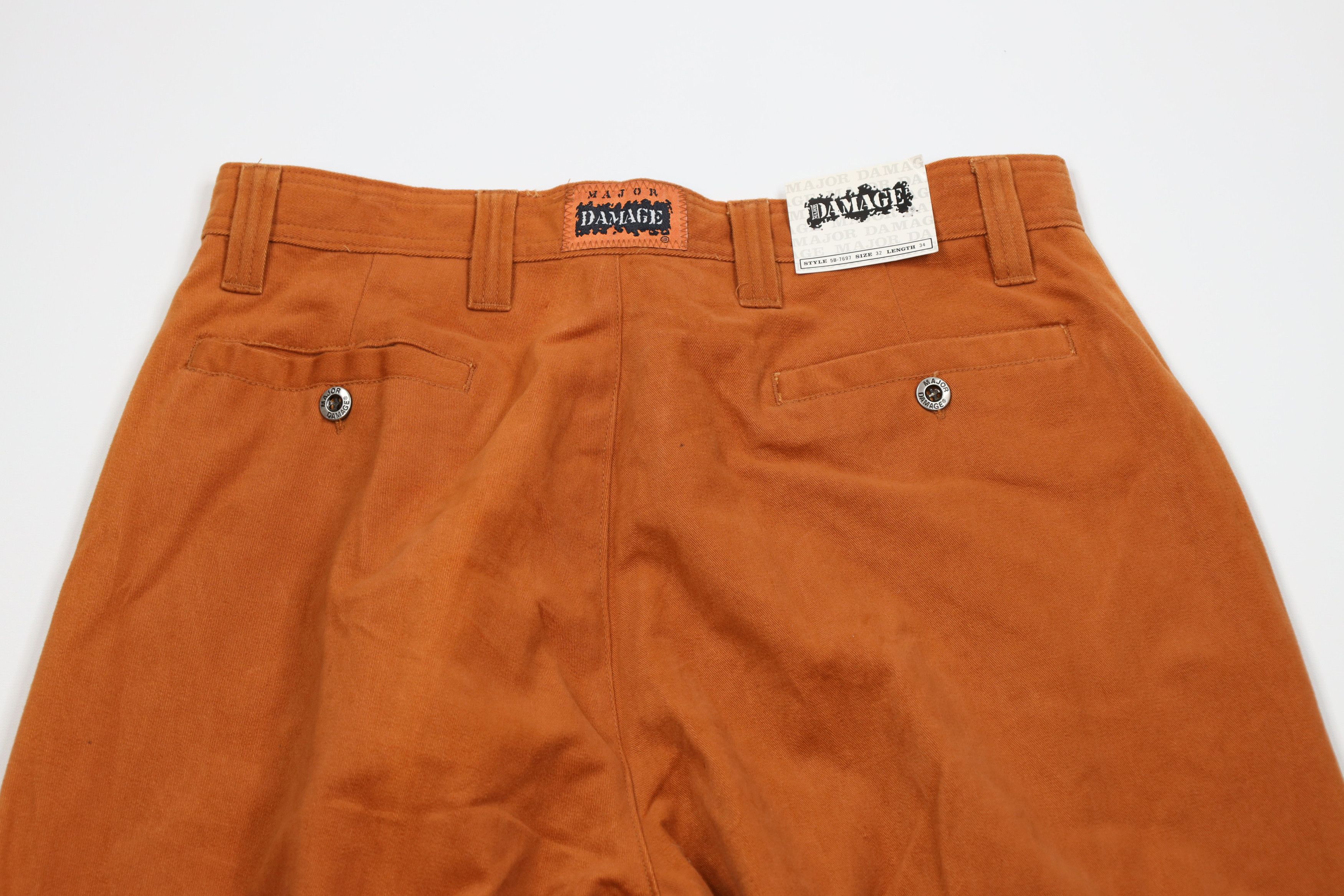 Vintage Deadstock Vintage 90s Streetwear Cuff Tapered Pants Orange Size US 32 / EU 48 - 11 Thumbnail