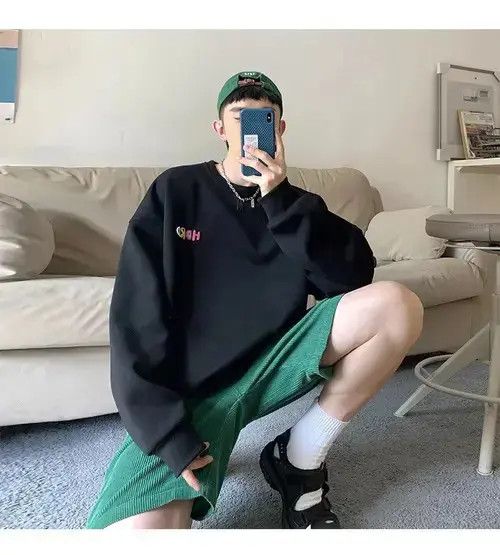 Designer Streetwear Sweatshirt Hoodie Hip Hop Korean Loose Style y2k Size US XL / EU 56 / 4 - 3 Thumbnail