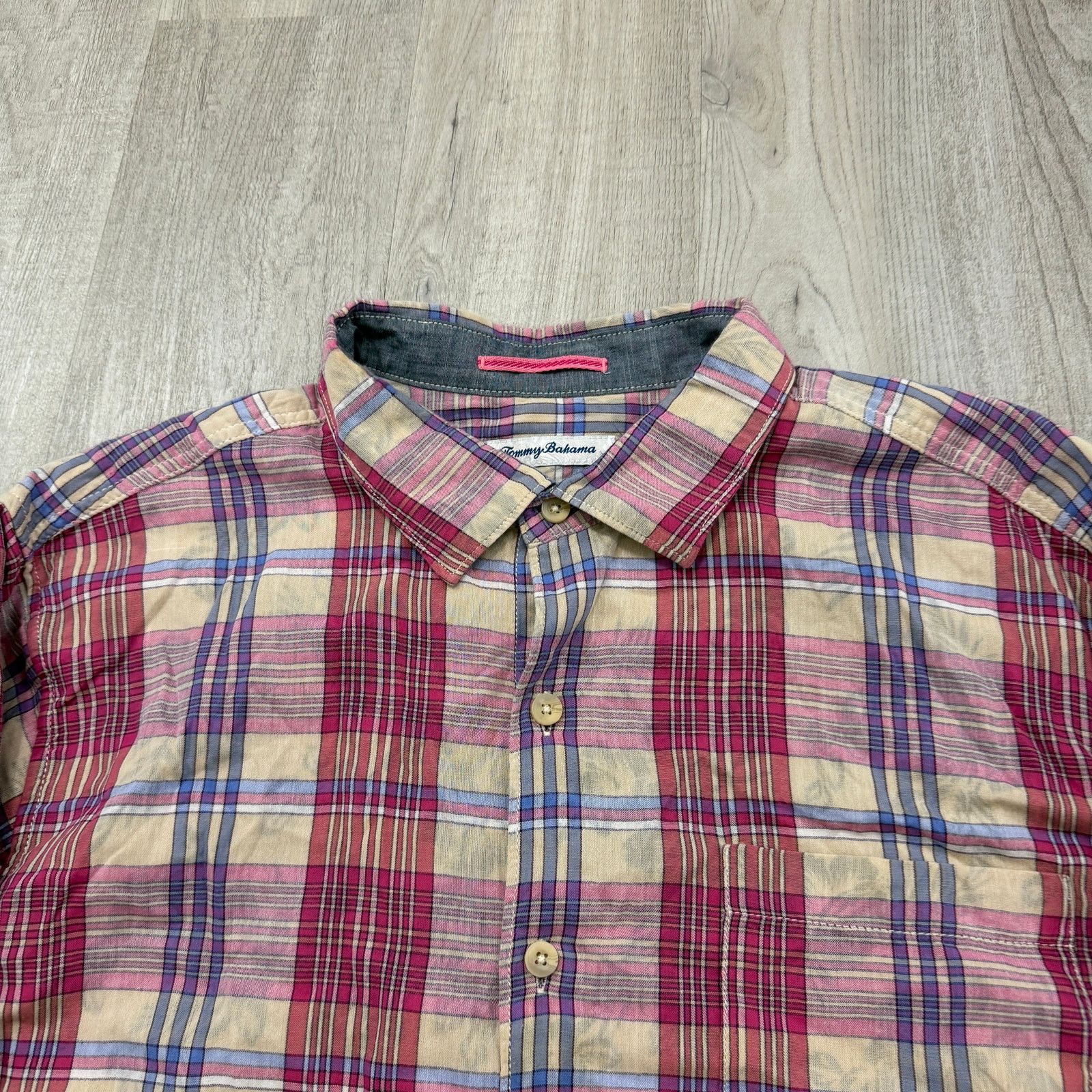 Tommy Bahama Tommy Bahama Button Shirt Men's Extra Large XL Red Pink Size US XL / EU 56 / 4 - 3 Thumbnail