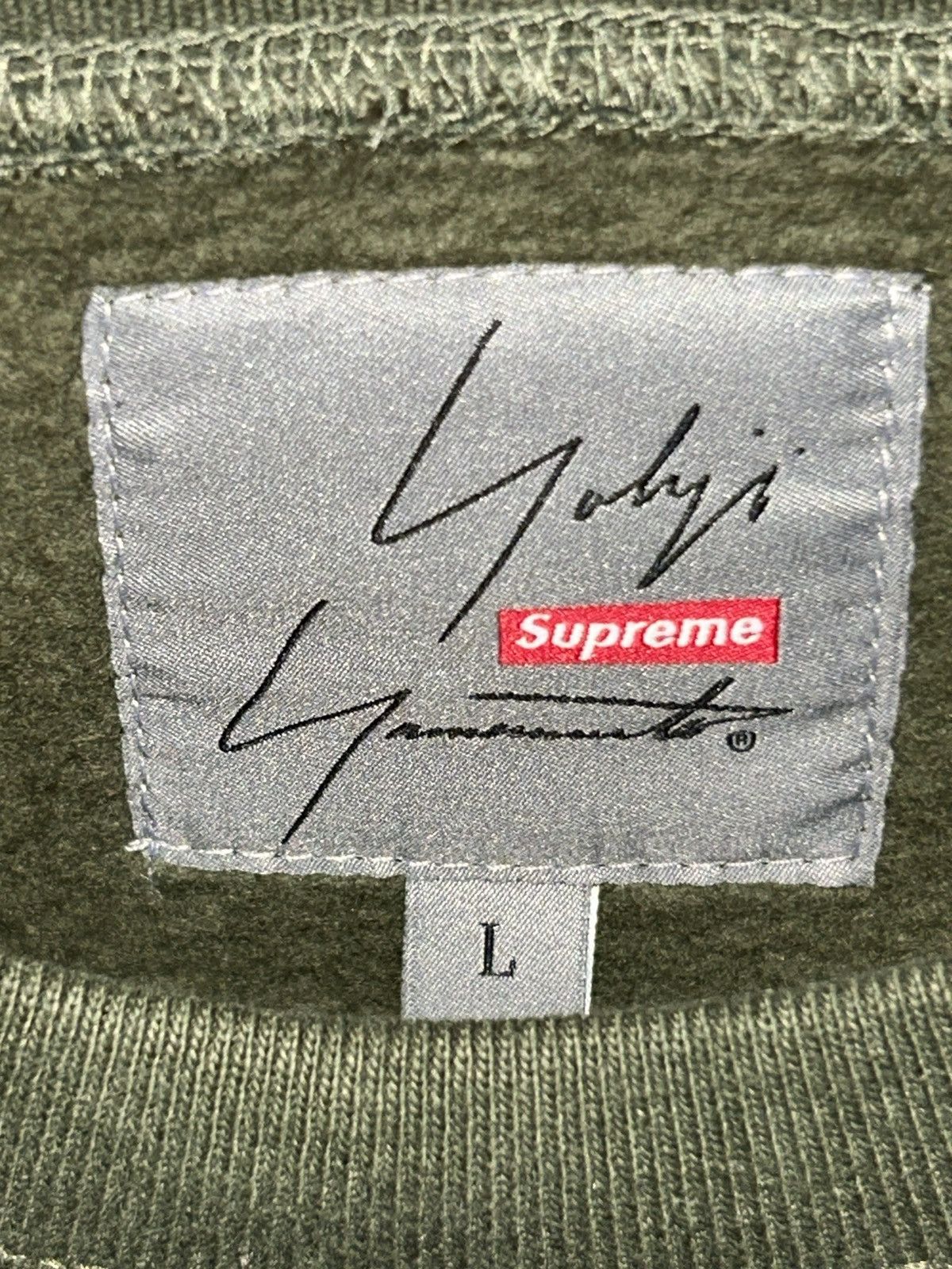 Supreme Supreme Yohji Yamamoto Crewneck Olive size L FW20 | Grailed