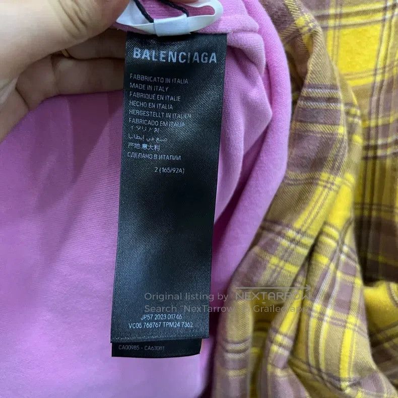 Balenciaga Balenciaga Plaid Lapel Long Sleeve Shirt Size US M / EU 48-50 / 2 - 3 Thumbnail