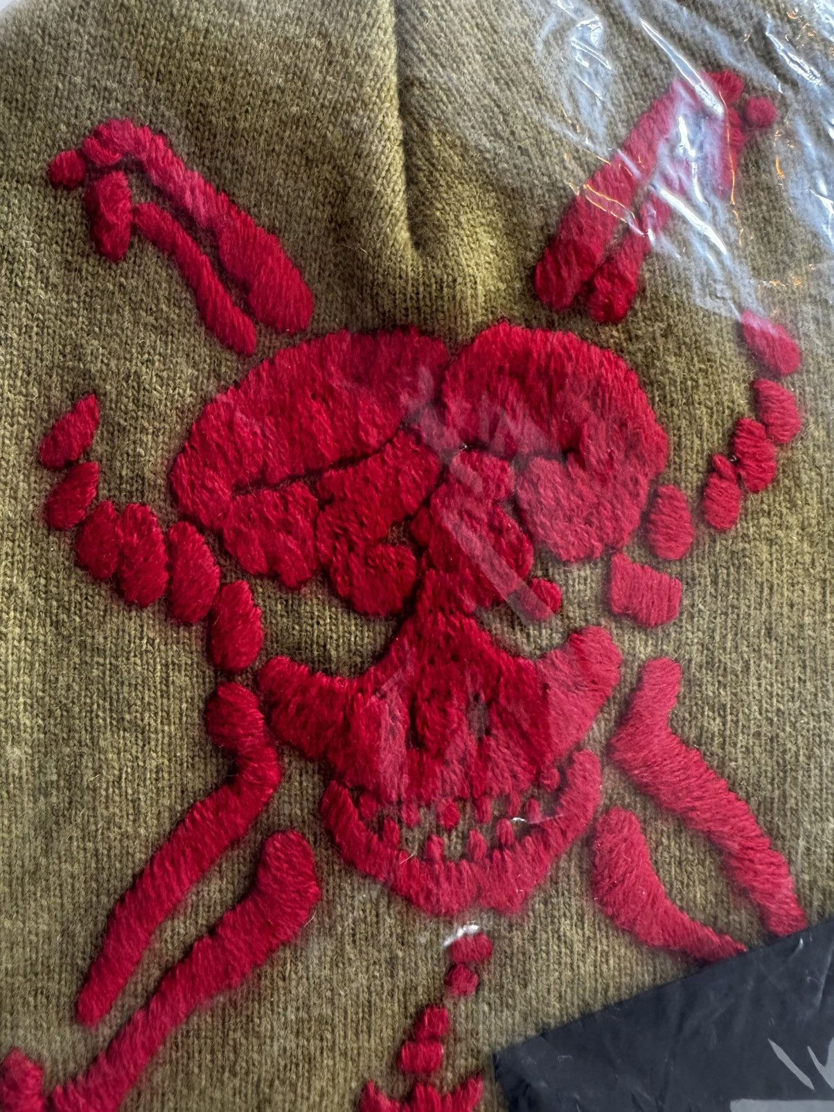 Supreme × Yohji Yamamoto Supreme Yohji Yamamoto Skull Beanie Green DEADSTOCK Size ONE SIZE - 3 Thumbnail