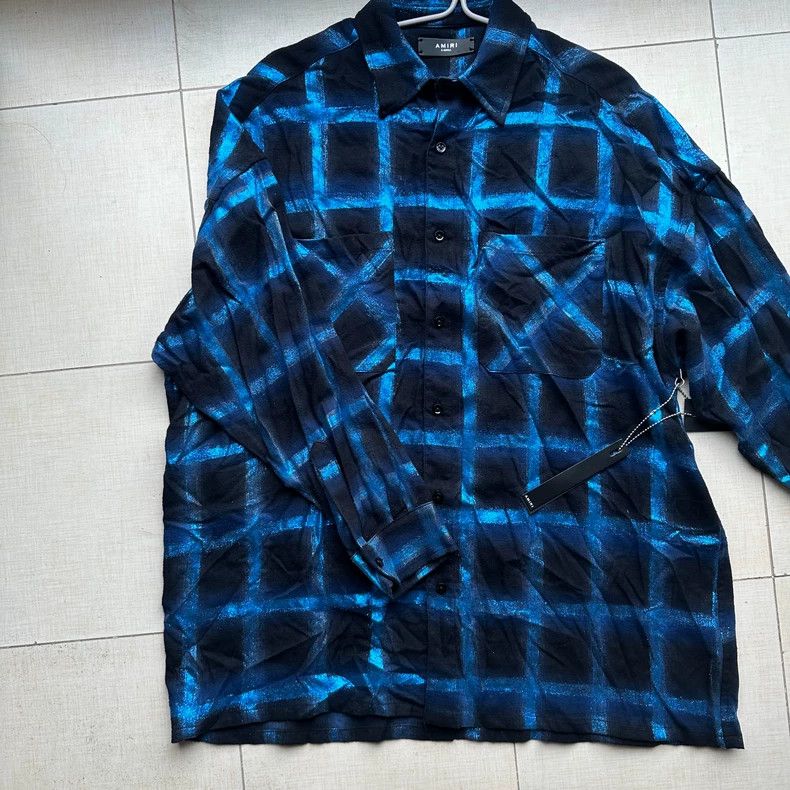 Amiri Amiri Blue Glitter Shirt Size US XS / EU 42 / 0 - 1 Thumbnail