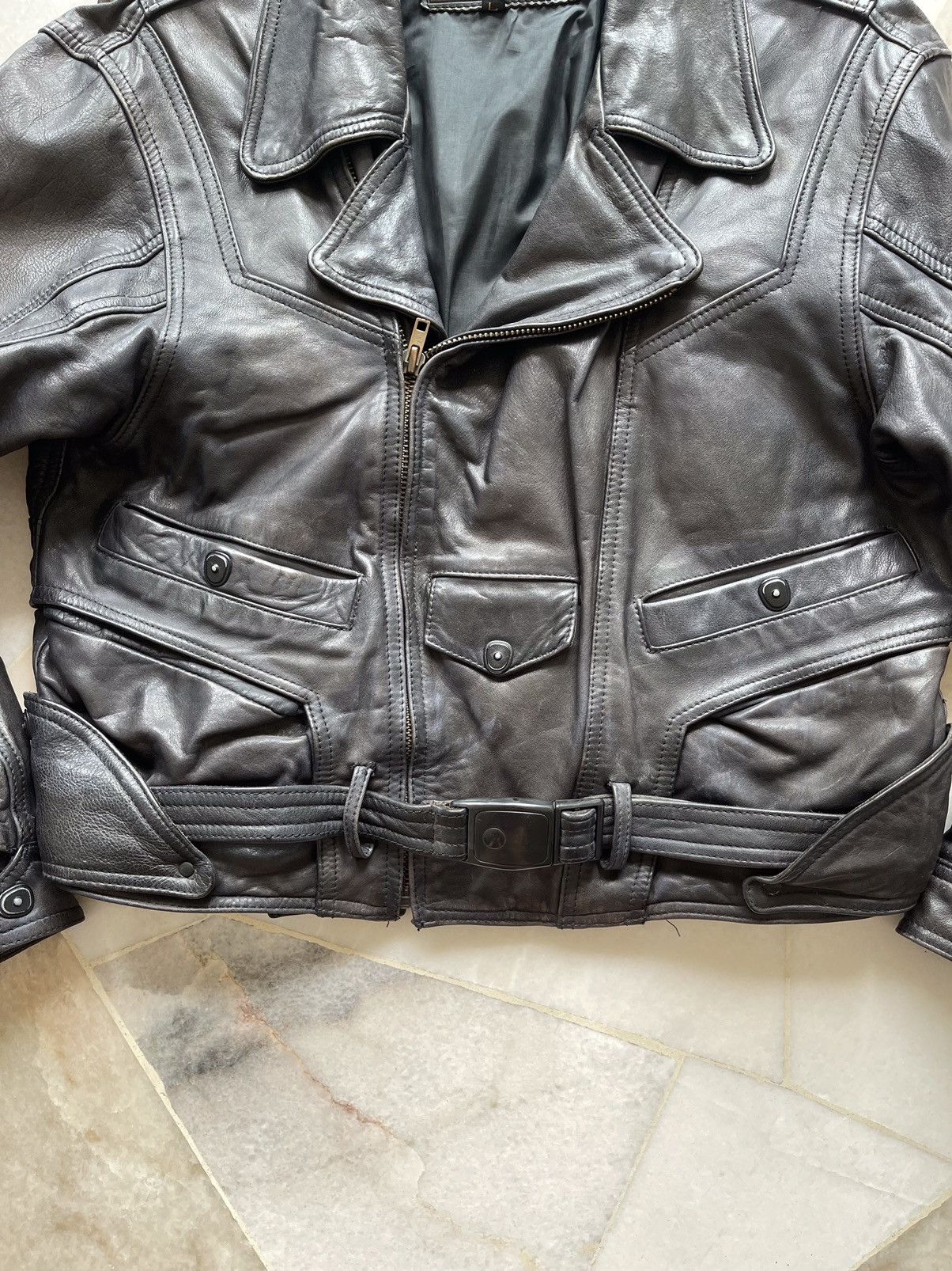 Kadoya Rare 90s Kadoya Leather Motorcycle Jacket Size US M / EU 48-50 / 2 - 10 Thumbnail