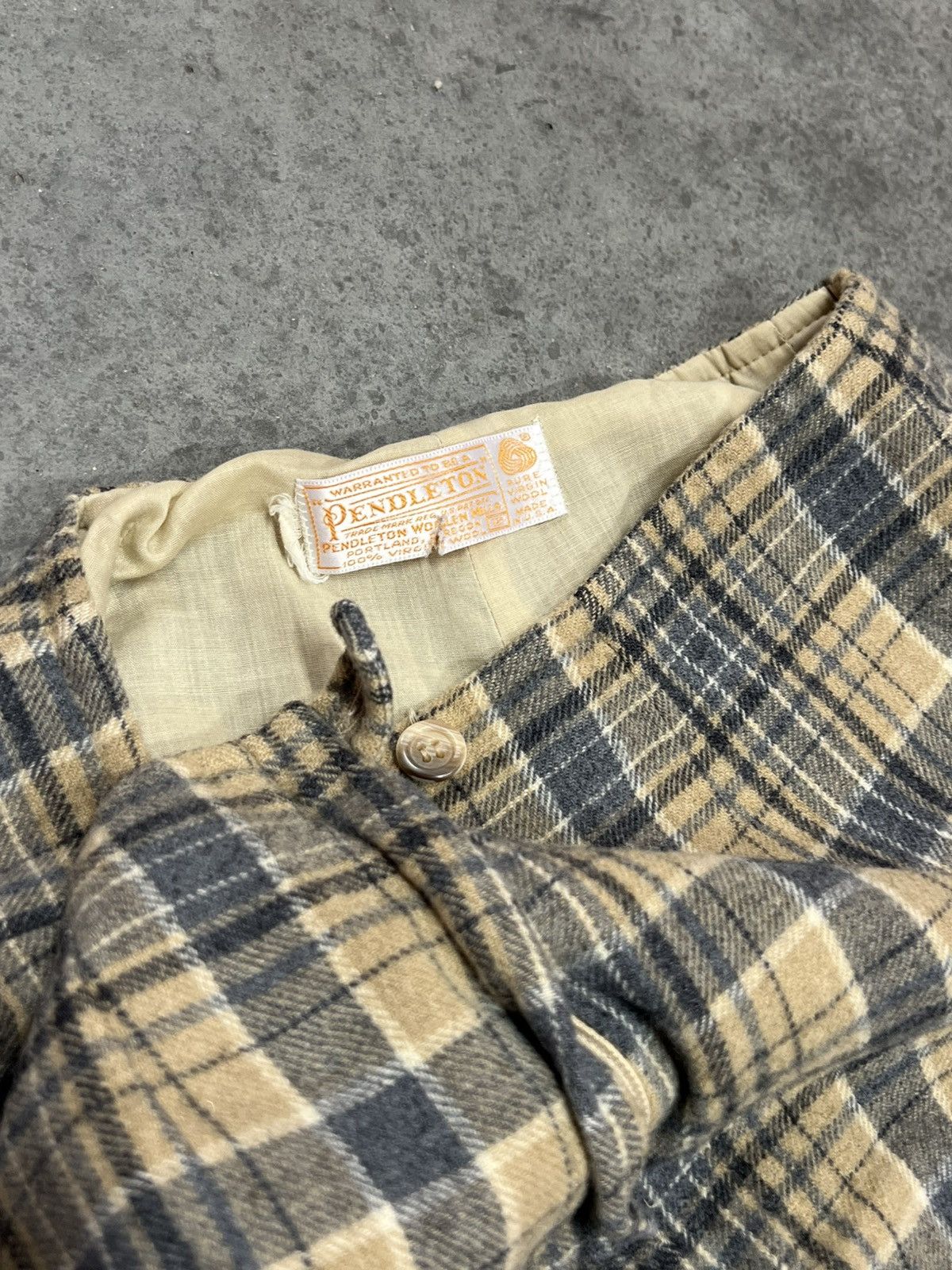 Pendleton 70's 80's VTG Vintage Pendleton Plaid Flannel Retro Pants Size 28" / US 6 / IT 42 - 7 Thumbnail