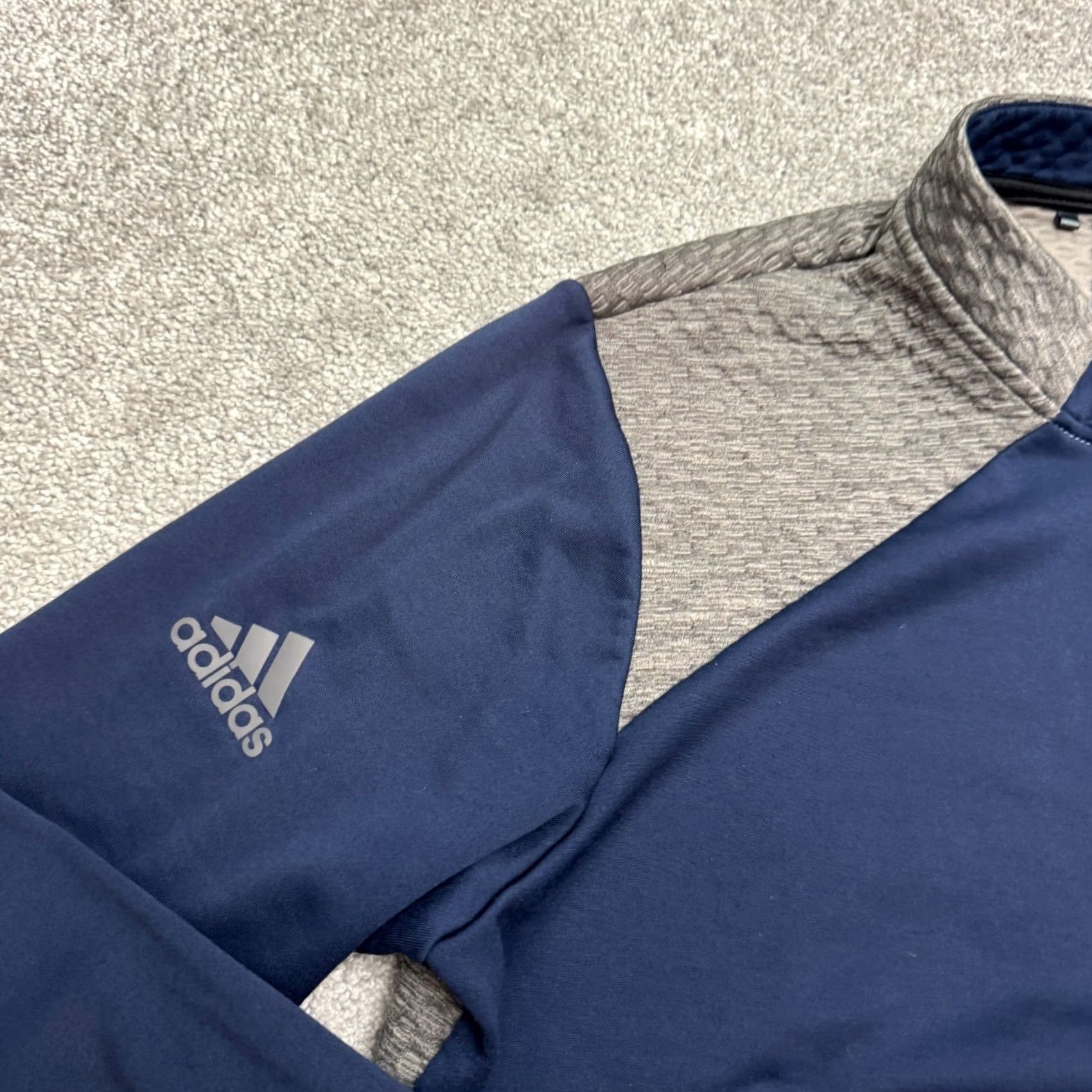 Adidas Adidas Golf Half Zip Pullover Jacket Mens M Green Colorblock Zip Up Breathable All Seasons Size US M / EU 48-50 / 2 - 4 Thumbnail