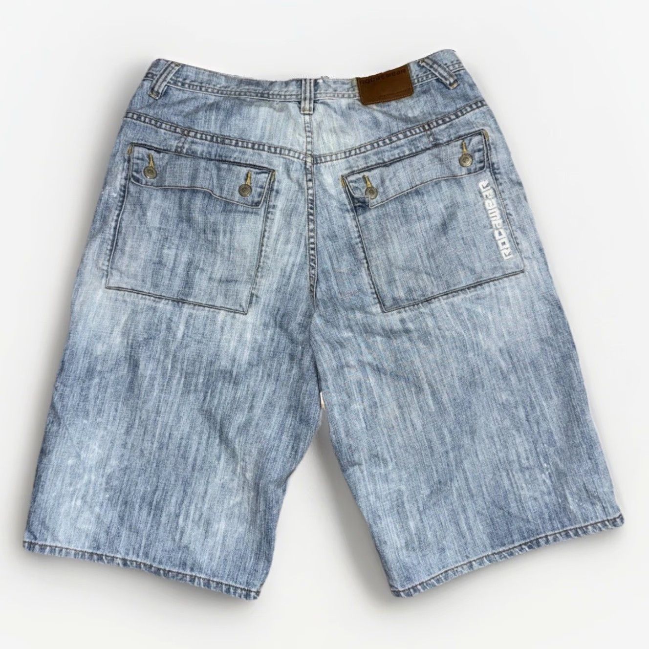 Rocawear VINTAGE Rocawear Baggy Denim Shorts Y2K Hip Hop Jean Shorts 35 Men Blue 90s Grunge Jorts Size US 35 - 5 Thumbnail