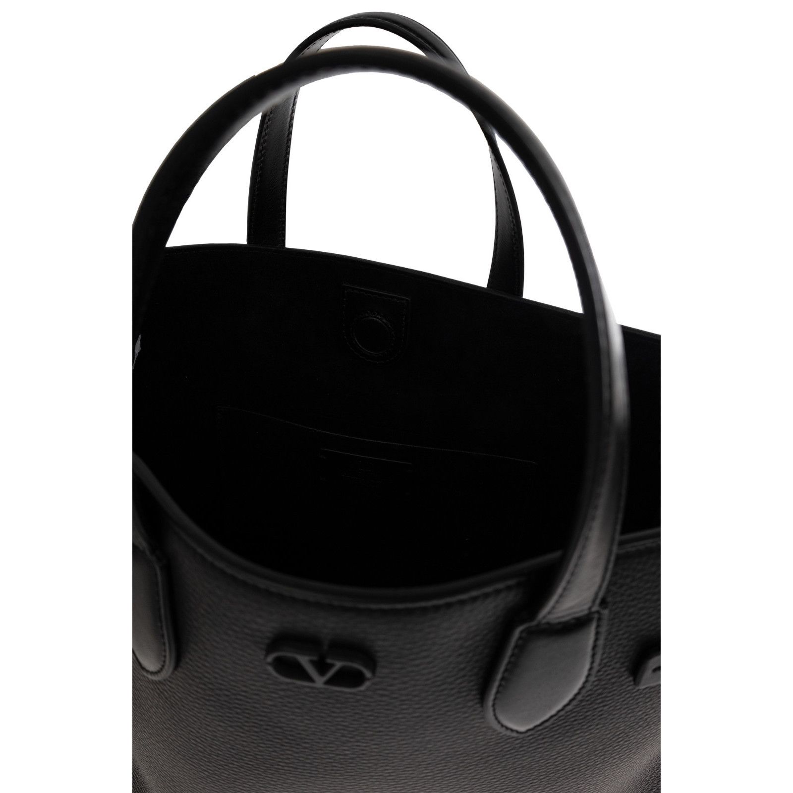 Valentino VALENTINO GARAVANI Black Leather Top Handle Bag New & Authen Size ONE SIZE - 4 Thumbnail