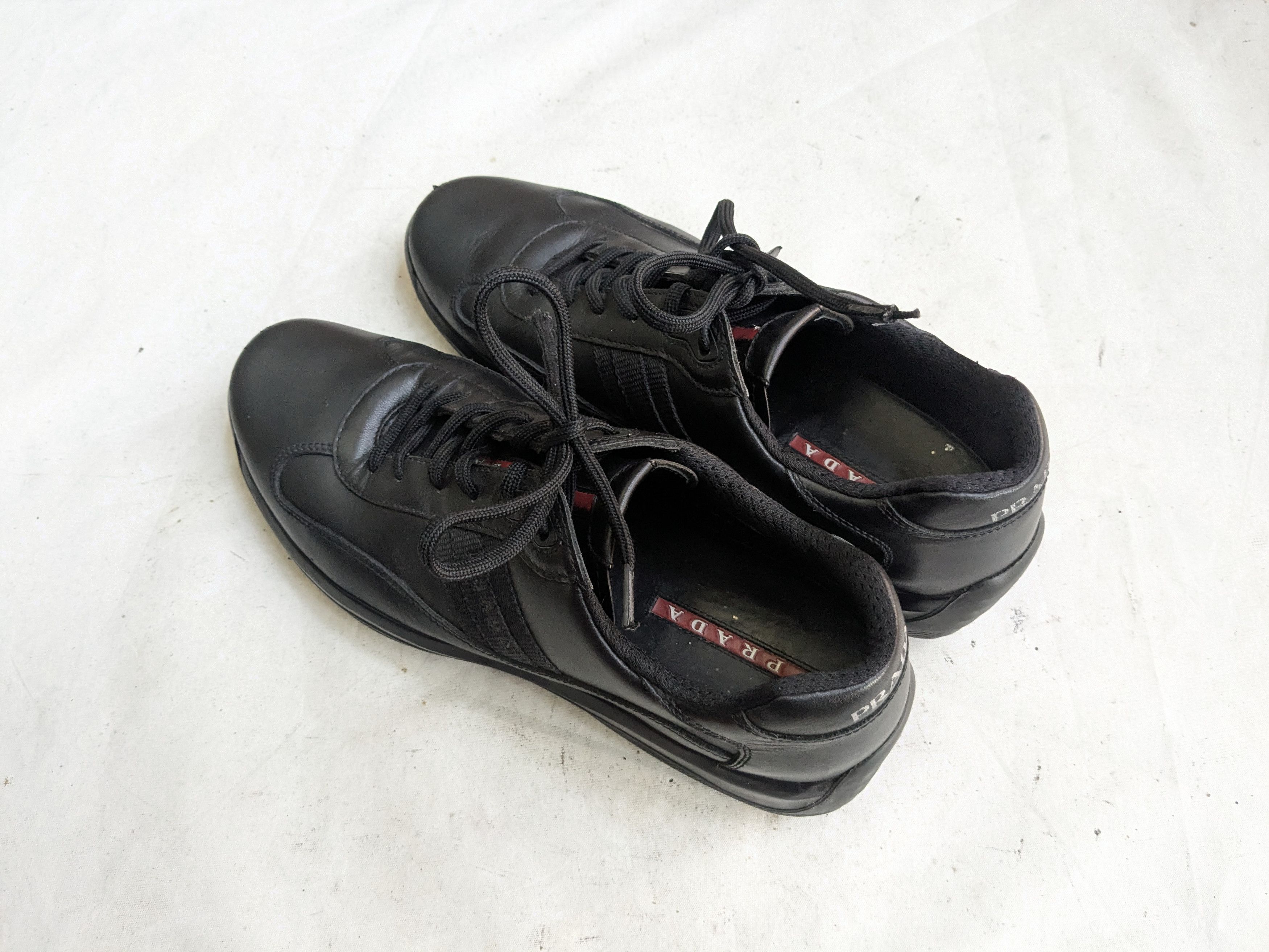 Prada Prada America's Cup Black Red Leather 9 Low Size US 9 / EU 42 - 12 Thumbnail