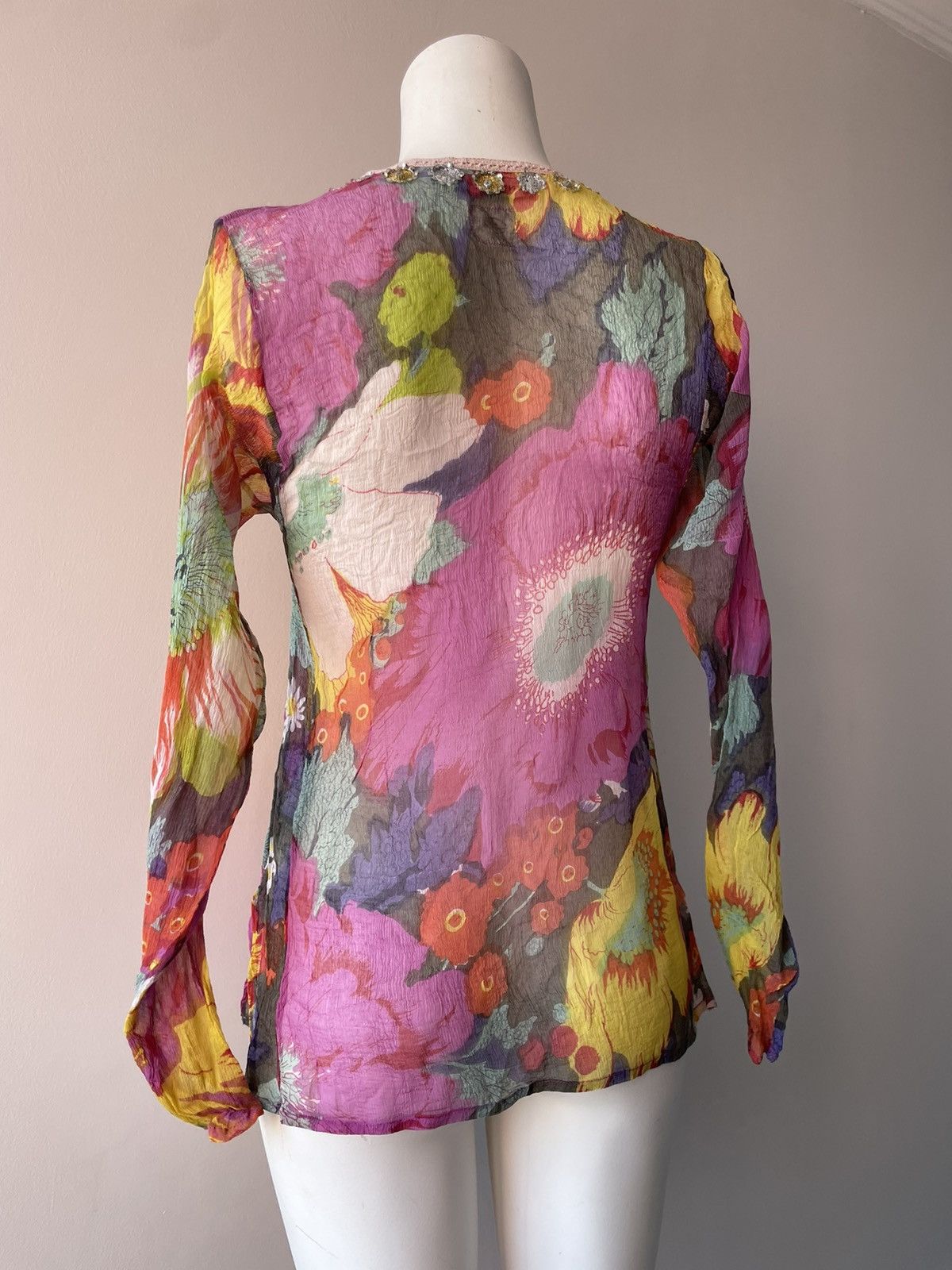 Vintage Y2k silk blouse Size M / US 6-8 / IT 42-44 - 13 Thumbnail