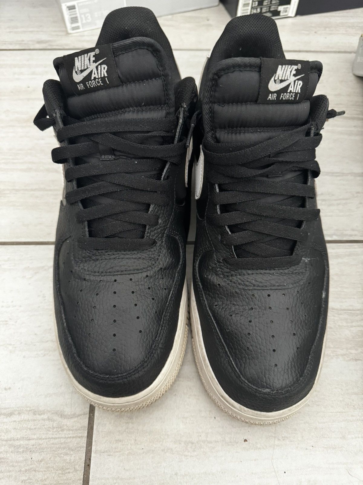 Nike Nike Air Force 1 ‘07 White and Black Size US 13 / EU 46 - 2 Thumbnail