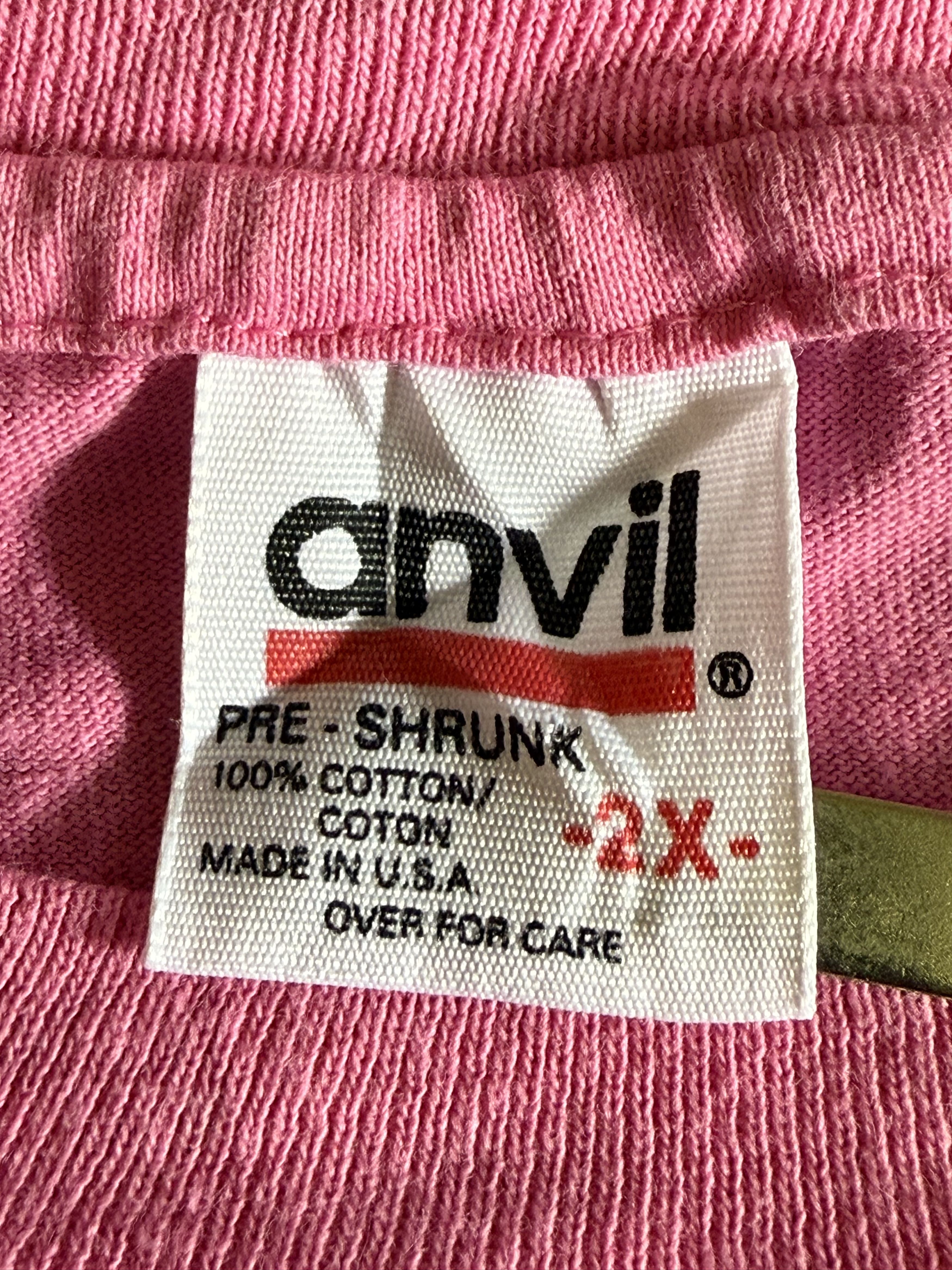 Anvil Vintage Las Vegas Embroidered Tee Anvil USA 2X Pink Size US XXL / EU 58 / 5 - 6 Thumbnail
