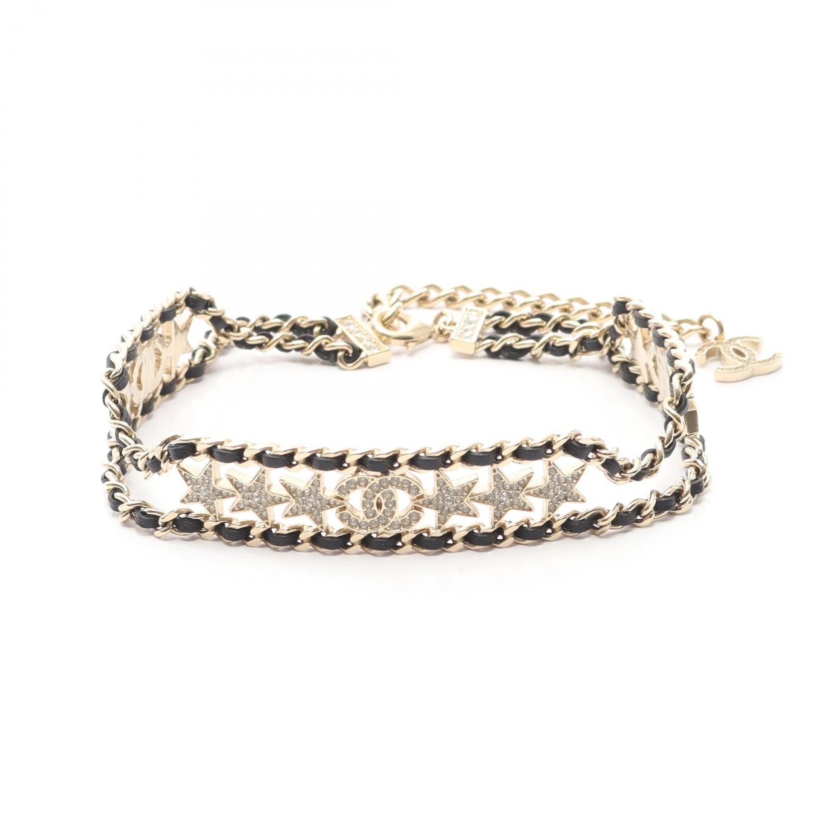 Chanel Chanel Chanel Coco Mark Star Choker Necklace Leather Necklace DUTY FREE for USA Size ONE SIZE - 1 Thumbnail