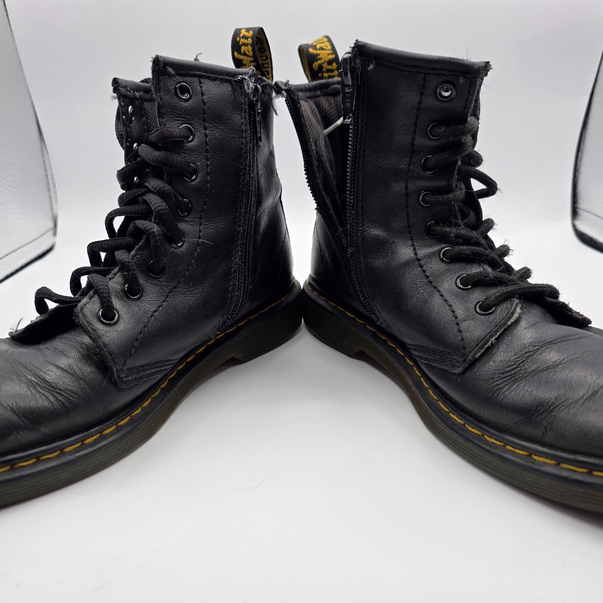 Dr. Martens Dr. Martens Womens Size 5 Black Leather Ankle Boots 1460 J S Size US 5 / IT 35 - 2 Thumbnail