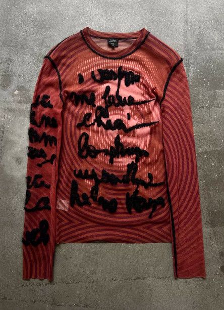 Jean Paul Gaultier Jean Paul Gaultier Portrait & Poetry Mesh Top Size US M / EU 48-50 / 2 - 1 Thumbnail