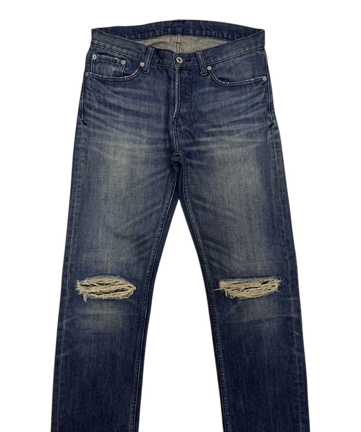 Isamu Katayama Backlash × Japanese Brand 🔥Vintage Japanese Regular Straight Distressed Denim Jeans Size US 32 / EU 48 - 5 Thumbnail