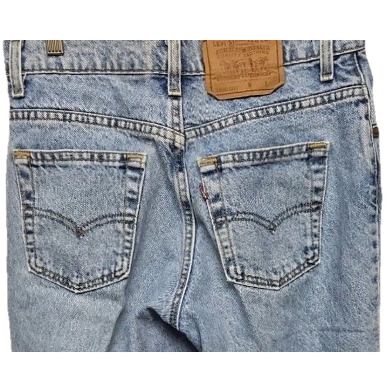 Levi's VINTAGE Levi’s 491 High Waist Tapered Mom Jeans Womens 28x30 Blue Denim USA 90s Jeans Womens Size 28" / US 6 / IT 42 - 7 Thumbnail