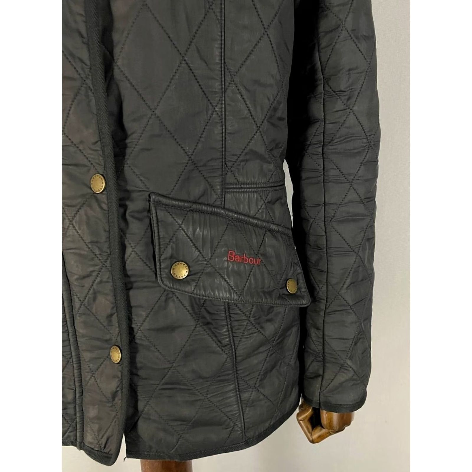 Barbour Barbour Quilted Jacket Womens Size 10 Black Polyamide Long Sleeve Full Zipper Size L / US 10 / IT 46 - 6 Thumbnail