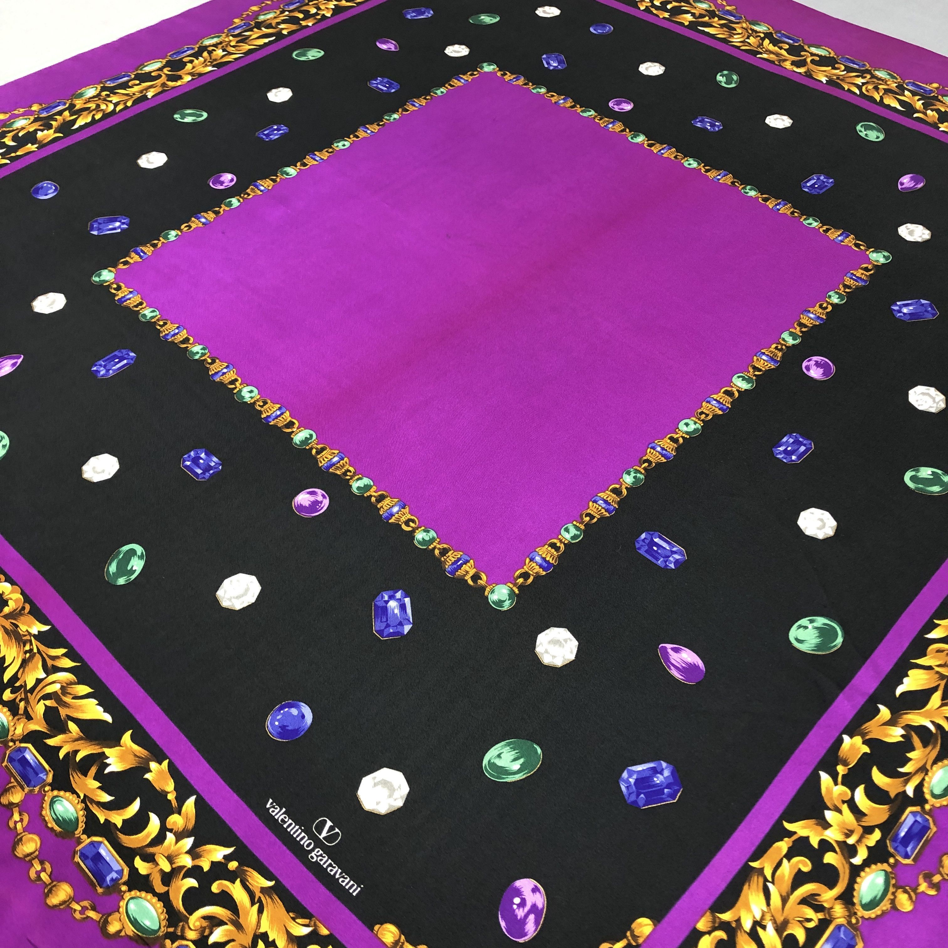 Valentino × Vintage Vintage Valentino Garavani SILK Scarf Stole Wraps Scarves Size ONE SIZE - 6 Thumbnail