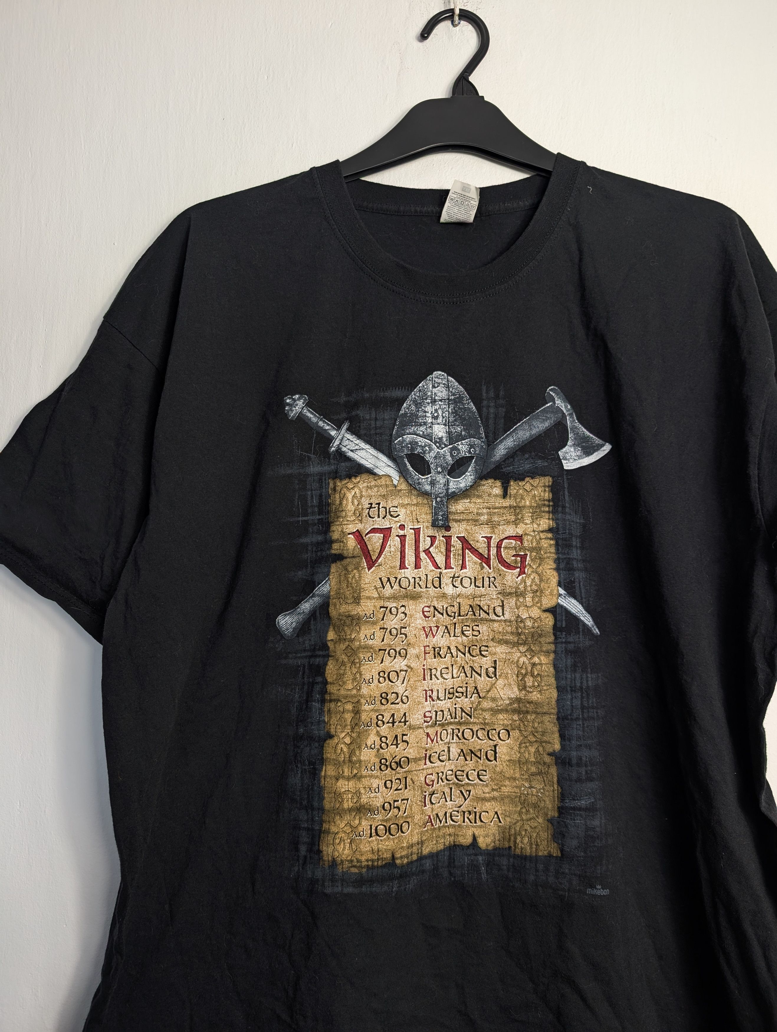 Vintage The Viking World Tour T-Shirt History Humour Graphic Tee Size US XXL / EU 58 / 5 - 2 Thumbnail