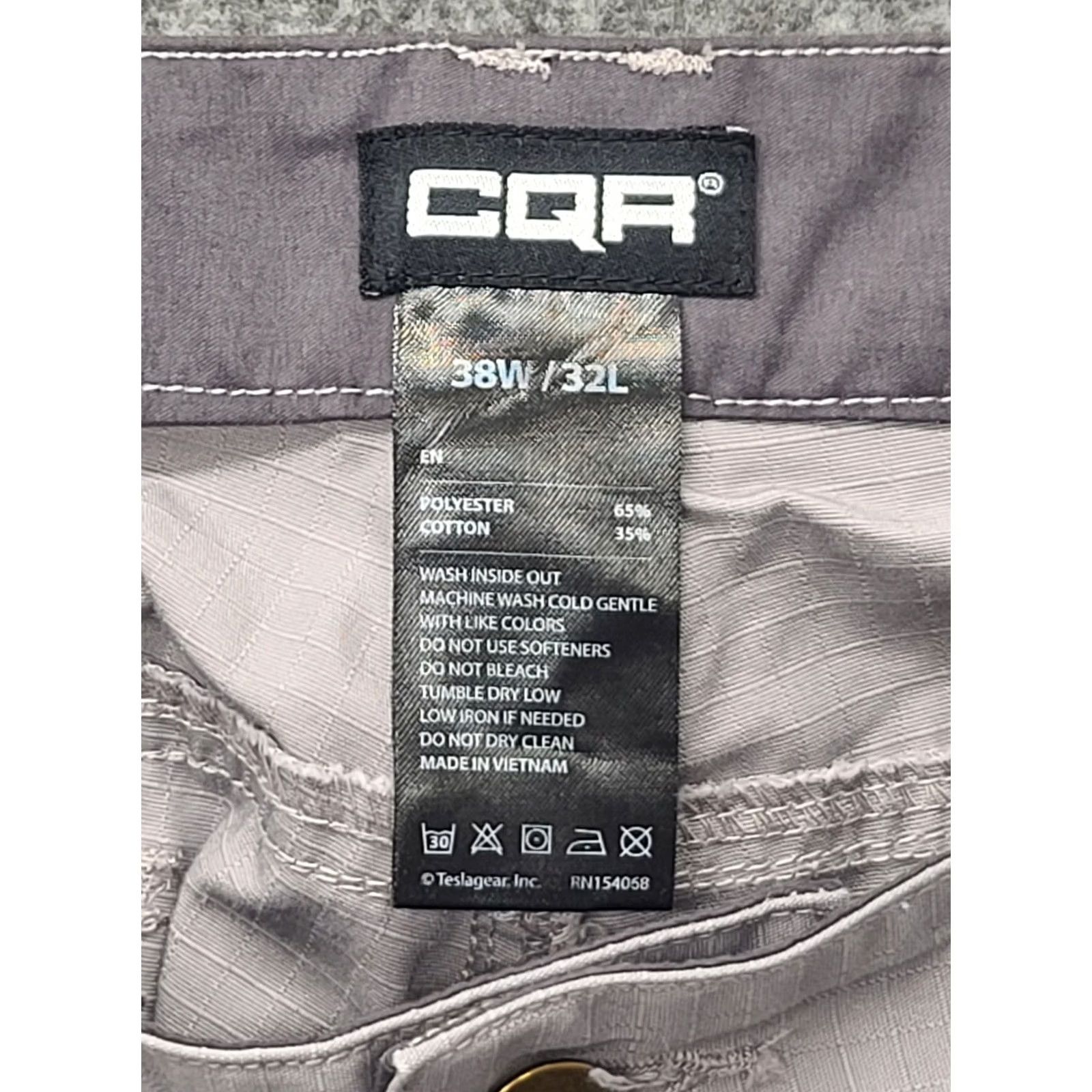 Vintage CQR Tactical Pants Mens 36x30 Relaxed Fit Ripstop Cargo Pocket Canvas Cotton Polyester Army Outdoors Workwear Size US 36 / EU 52 - 2 Thumbnail