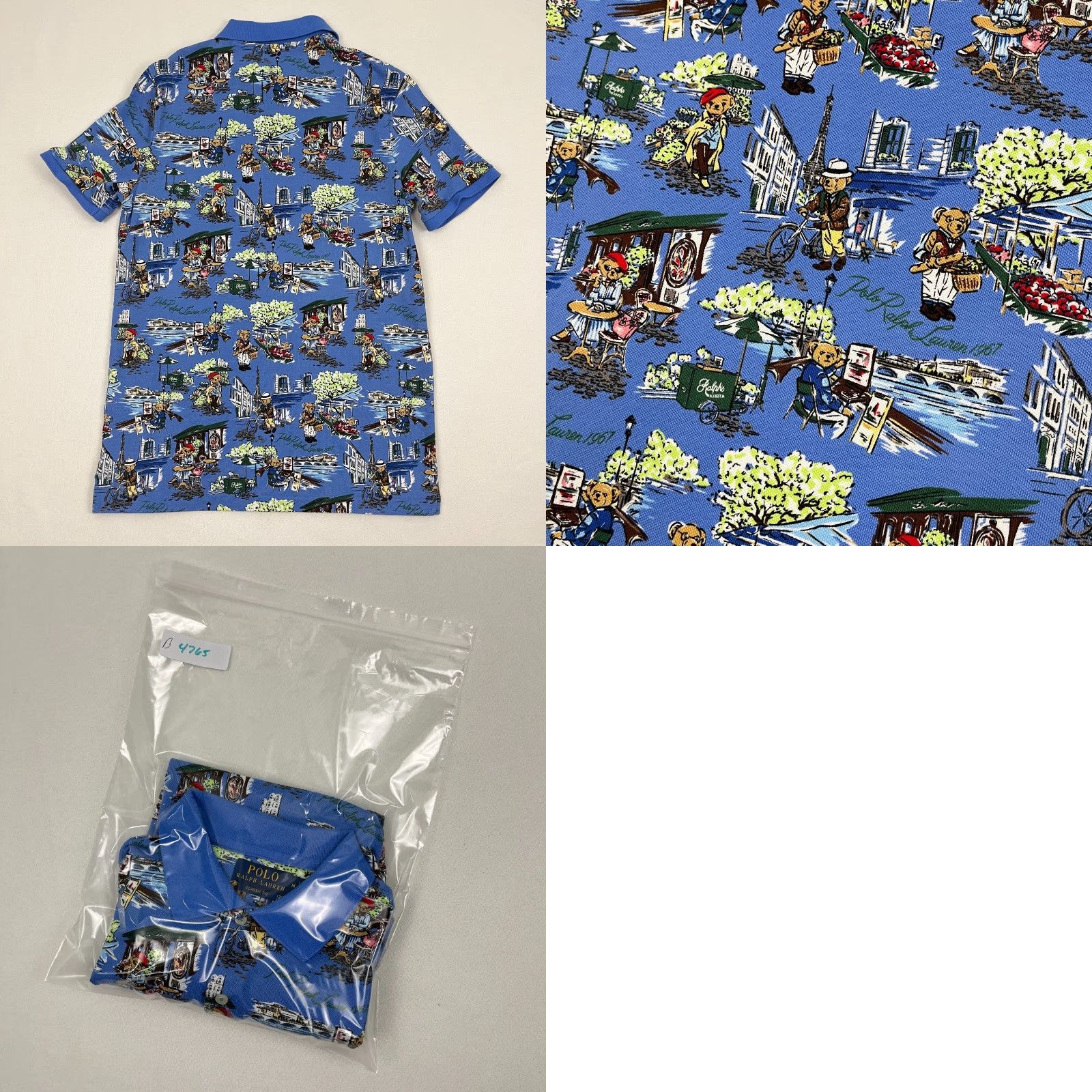 Polo Ralph Lauren Polo Ralph Lauren Polo Shirt Mens M Blue Paris Bear All Over AOP Preppy France Size US M / EU 48-50 / 2 - 8 Thumbnail