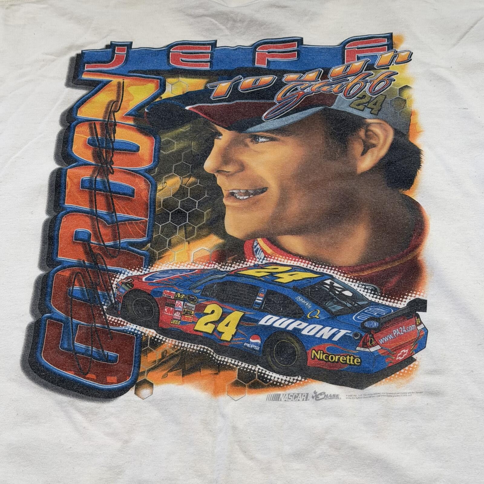 Chase Authentics Vintage Jeff Gordon Y2K NASCAR Racing Double Sided Shirt 2XL Size US XXL / EU 58 / 5 - 9 Thumbnail