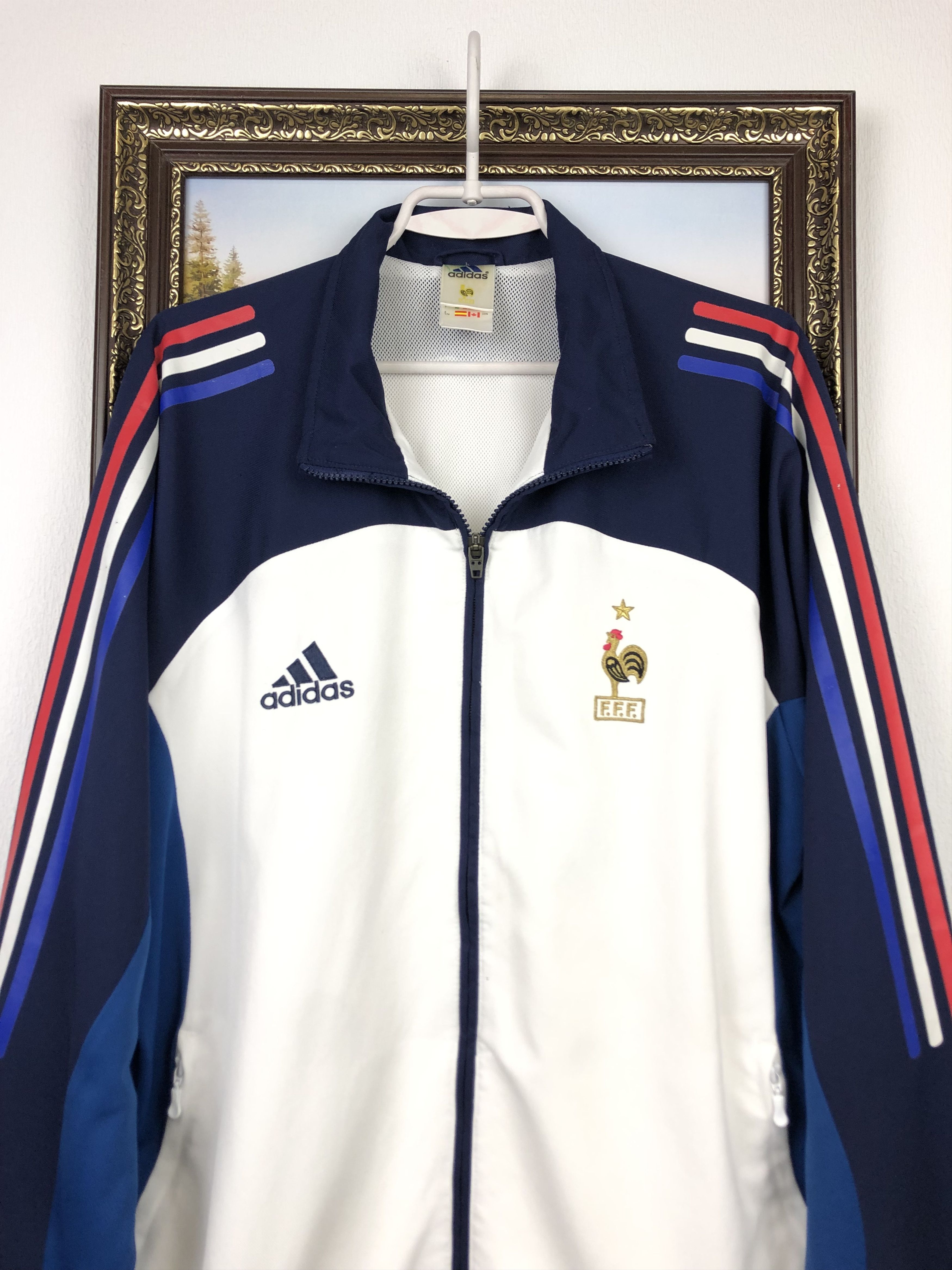 Vintage 90's Adidas France Football Jacket Soccer Track Top