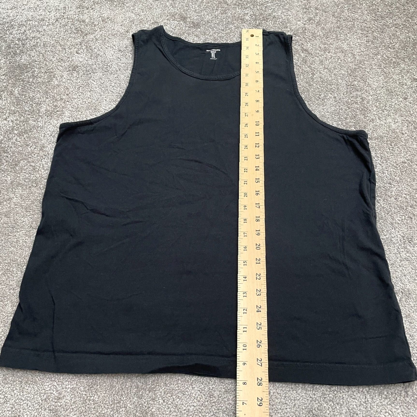 Essentials Amazon Essential Tank Mens XL Black Sleeveless Round Neck Muscle Tee Size US XL / EU 56 / 4 - 6 Thumbnail
