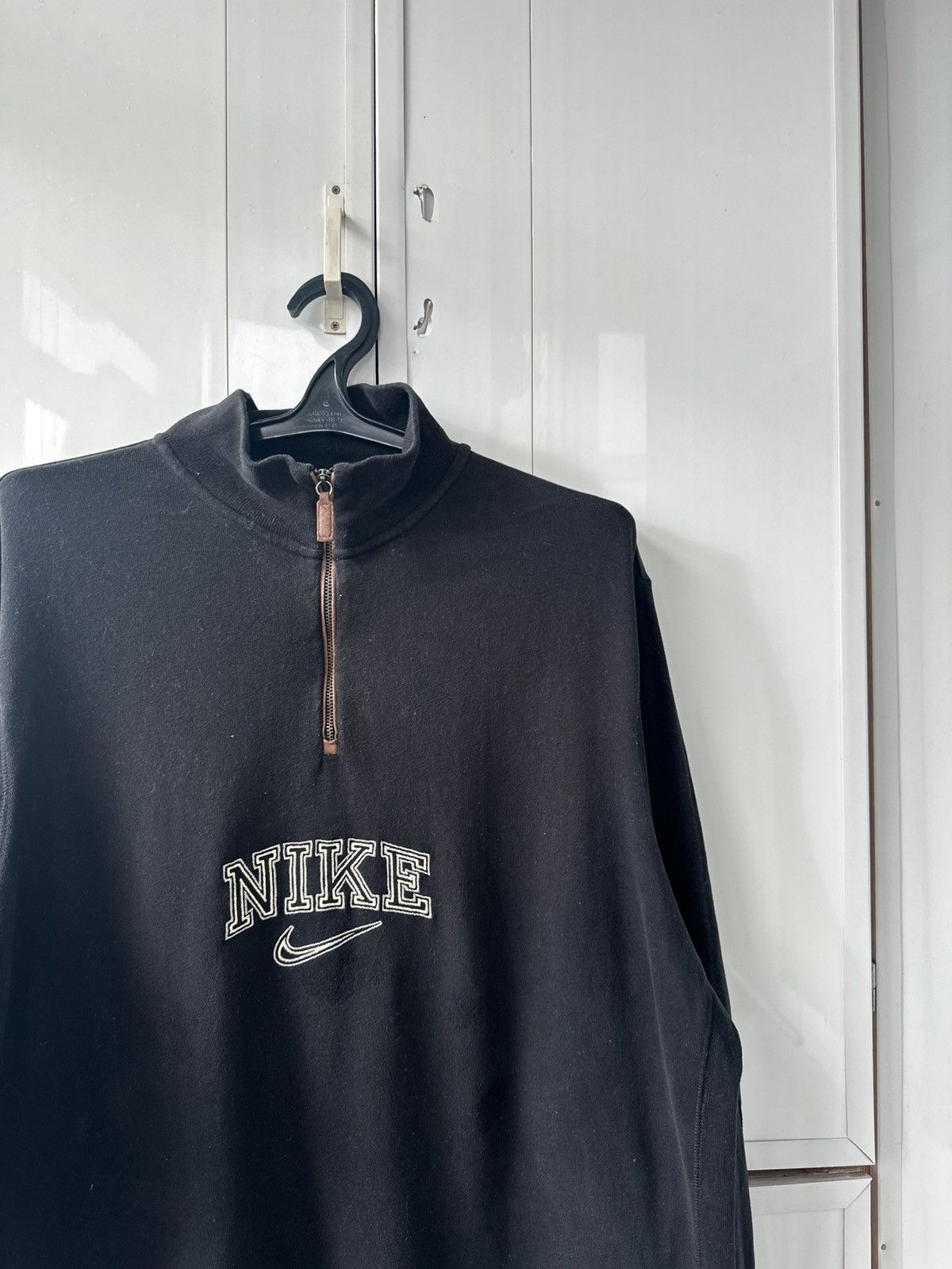 Nike Vintage Nike 1/3 Zip Sweatshirt Big Logo Size US L / EU 52-54 / 3 - 3 Thumbnail