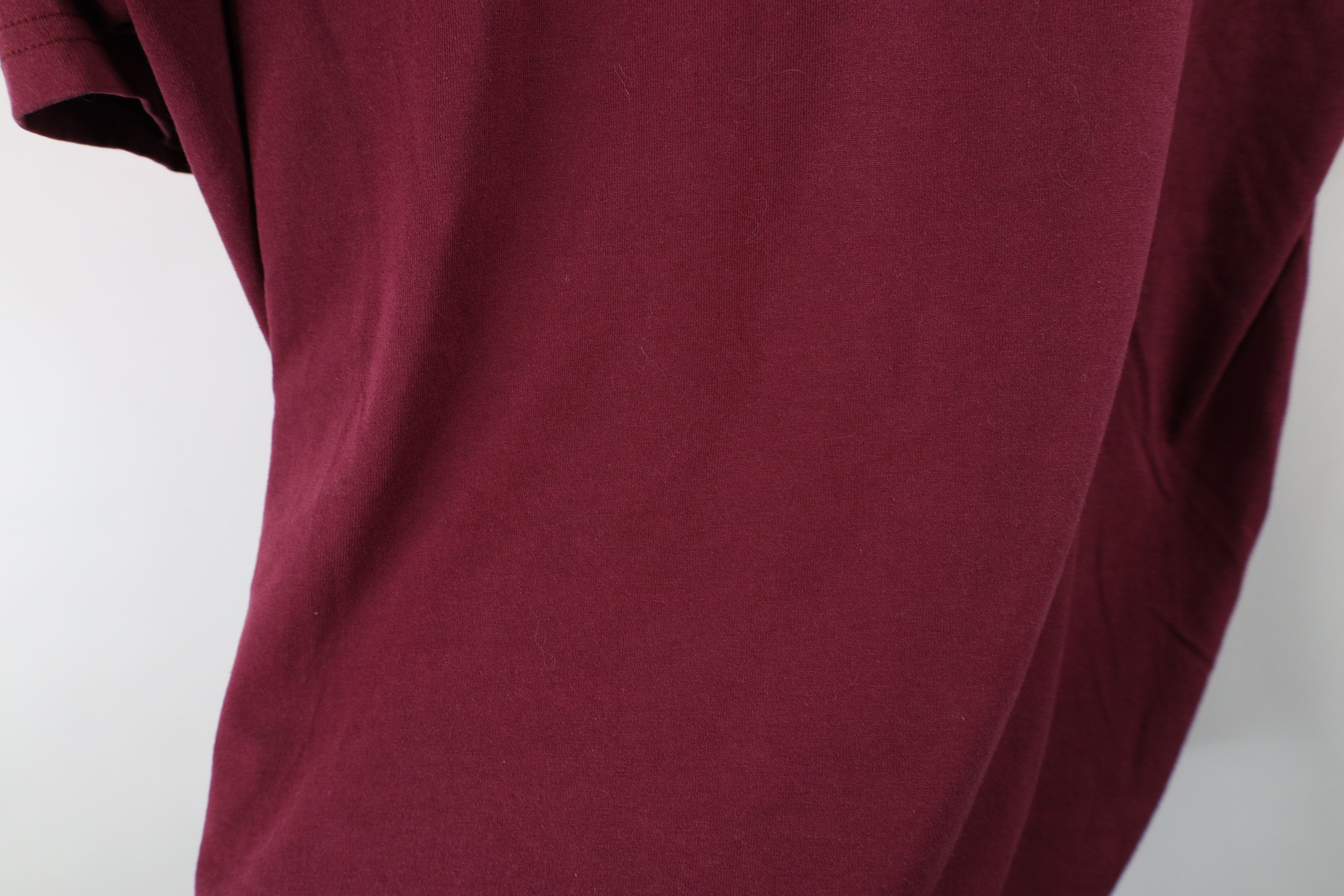 Vintage Vintage 90s Streetwear Heavyweight Faded T-Shirt Burgundy Size US XL / EU 56 / 4 - 7 Thumbnail