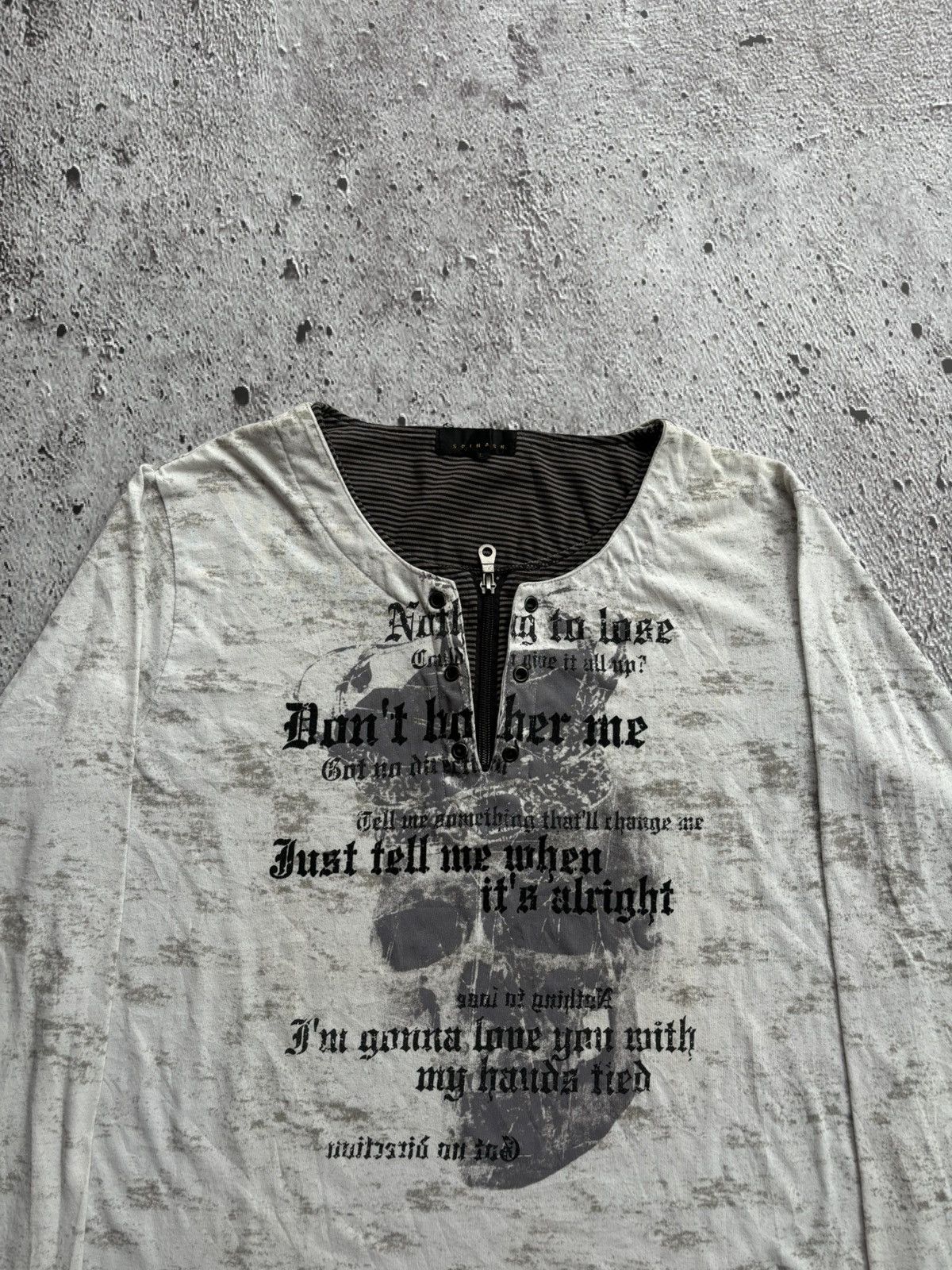 Hysteric Glamour Y2k Spinash Skull Poem Punk style Longsleeve Size US L / EU 52-54 / 3 - 2 Thumbnail