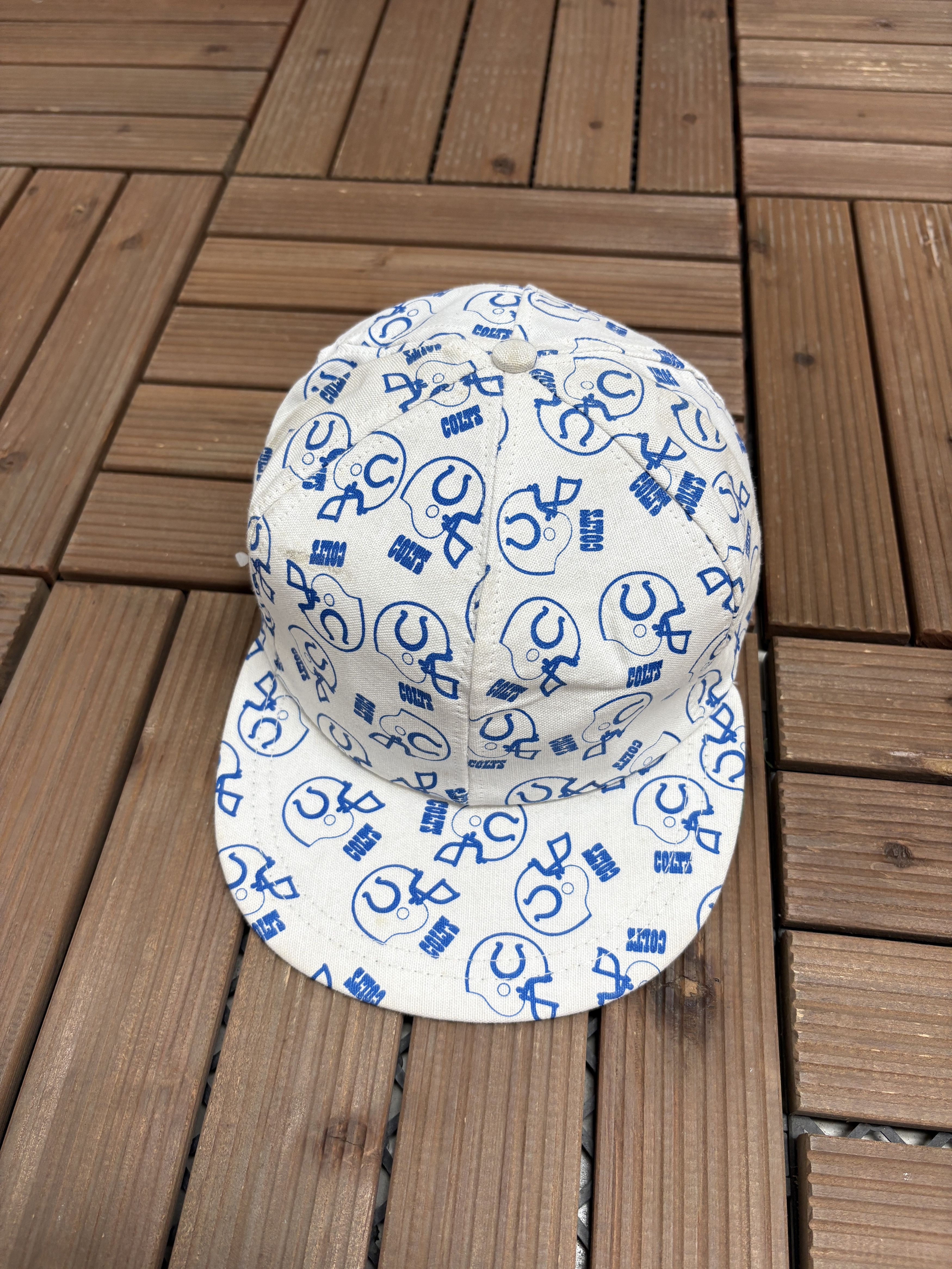 Vintage Indianapolis Colts Helmet AOP Vintage White Snap BackHat Size ONE SIZE - 1 Thumbnail