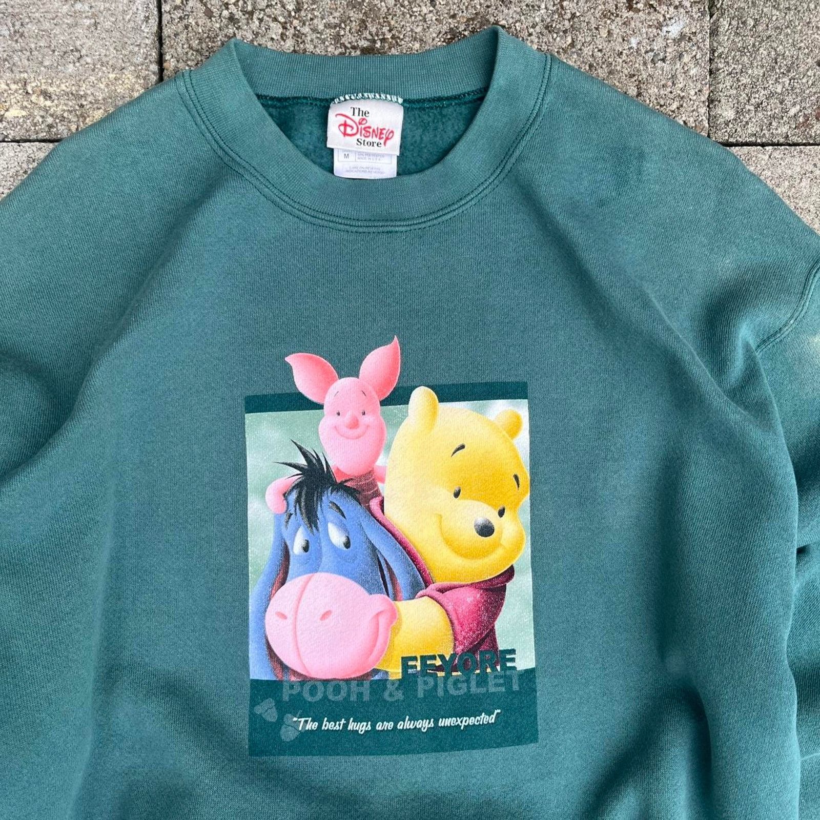 Disney Vintage Disney Winnie The Pooh Green Pullover Sweatshirt Size M / US 6-8 / IT 42-44 - 2 Thumbnail