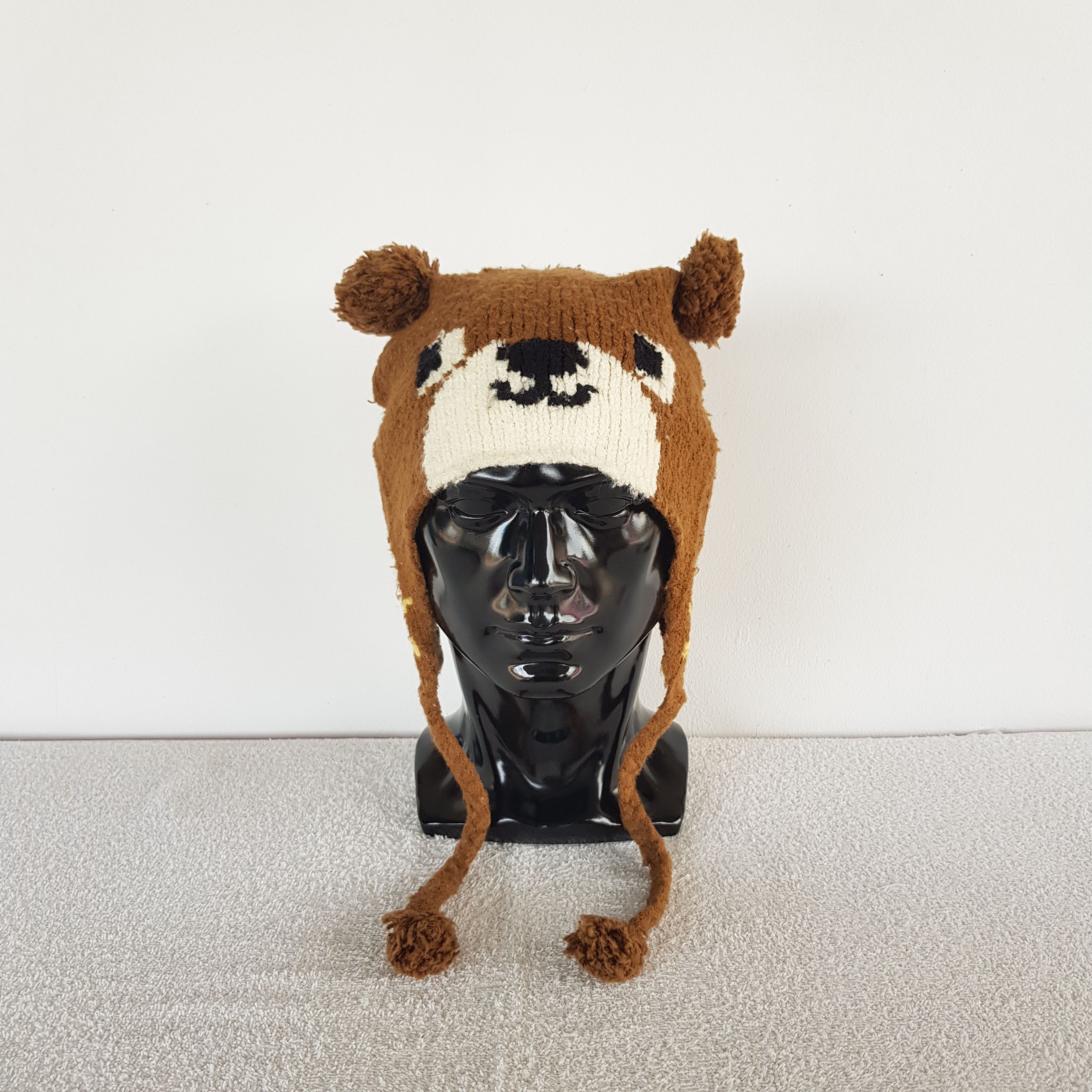 Japanese Brand × Other Vintage Bear Earflap Beanie Snow Caps Hats Size ONE SIZE - 1 Thumbnail