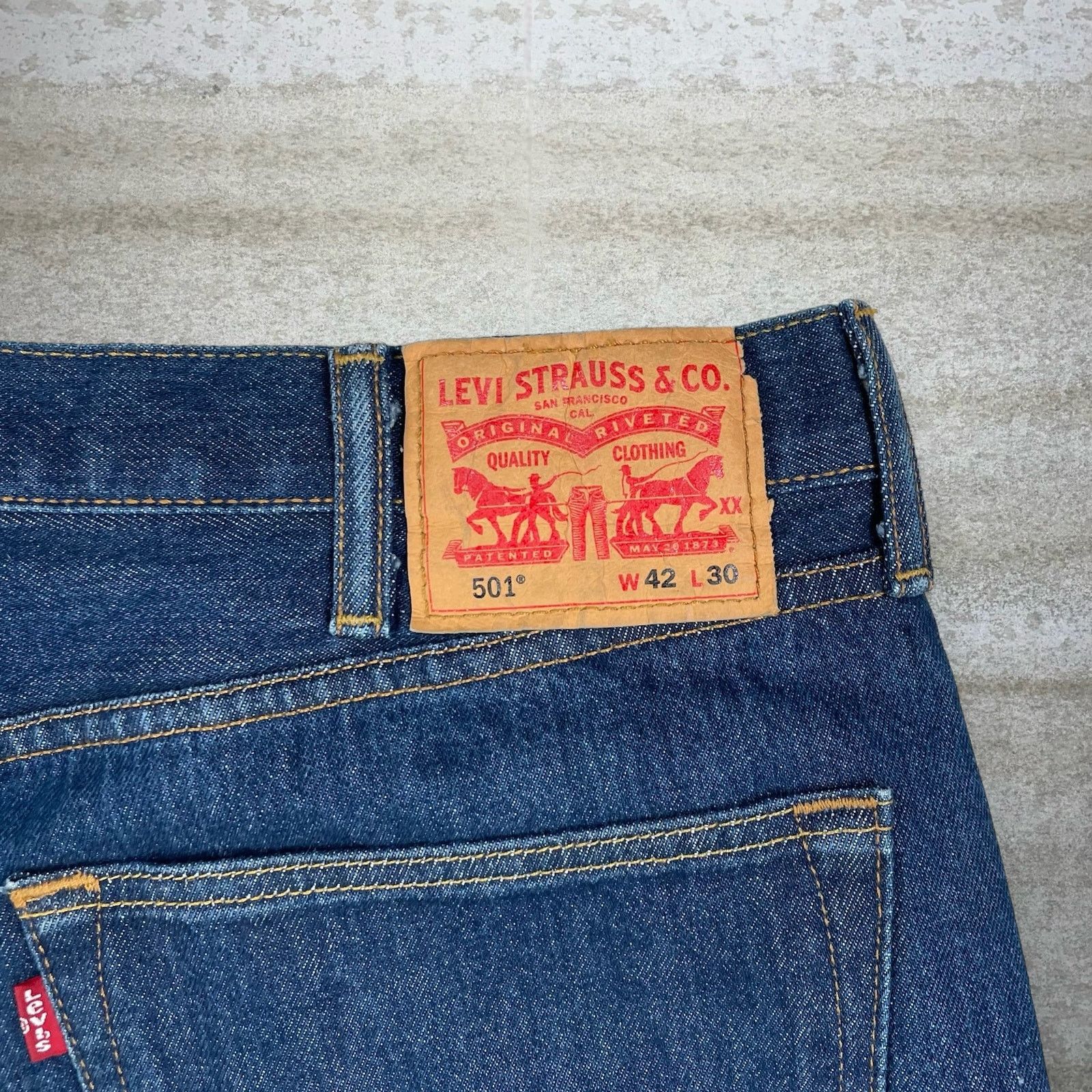 Levi's Vintage Y2K Levis 501 Jeans 42x30 Regular Straight Dark Wash Size US 42 / EU 58 - 4 Thumbnail