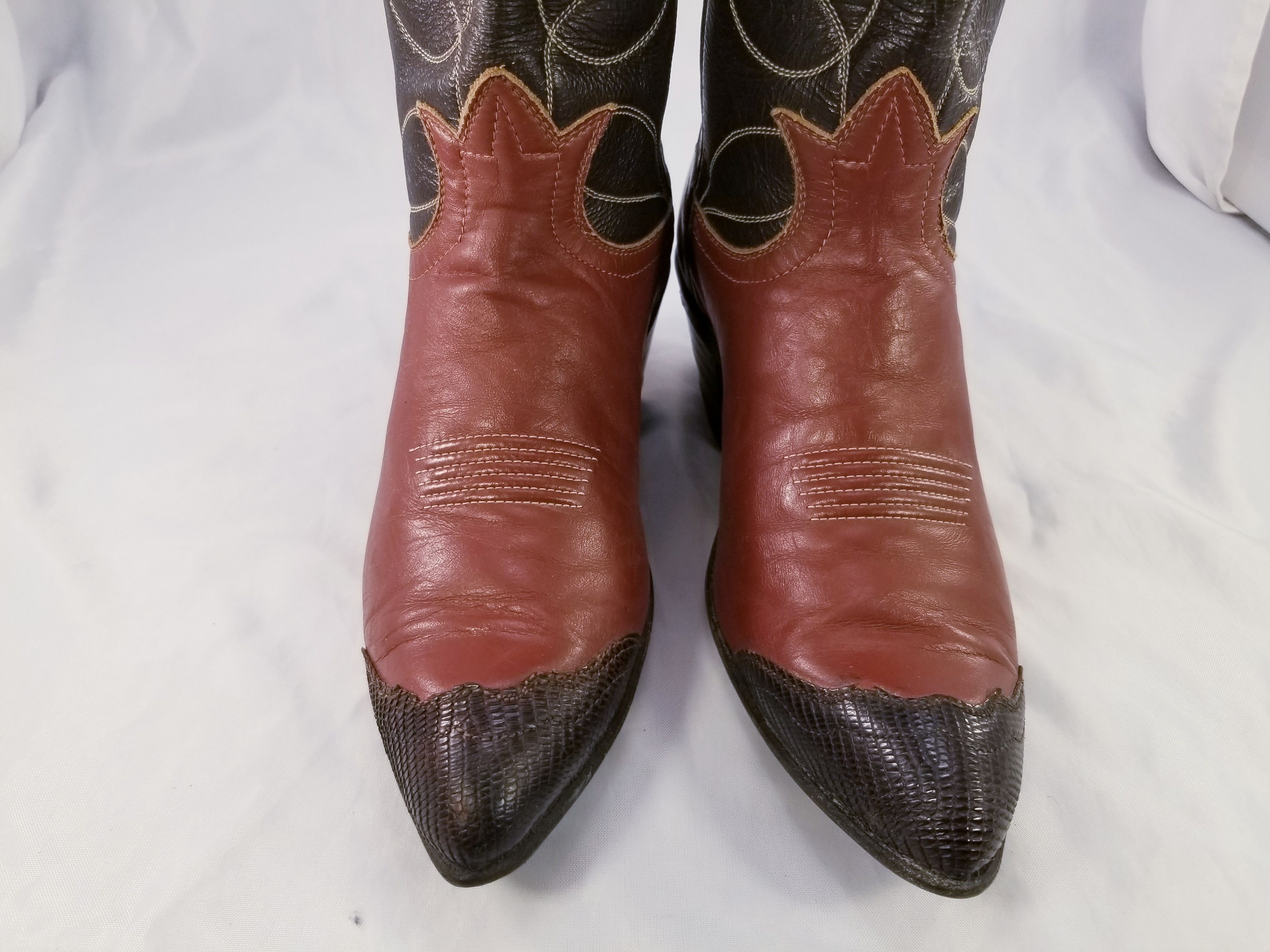 Tony Lama VINTAGE LIZARD WESTERN COWGIRL Size US 5.5 / IT 35.5 - 7 Thumbnail