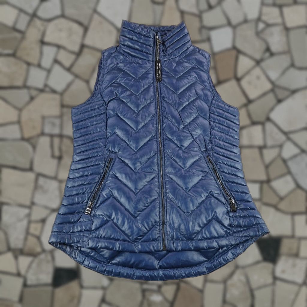 Calvin Klein VINTAGE Calvin Klein Vest Womens Medium Blue Premium Down Puffer Insulated Zig Zag Quilt Size M / US 6-8 / IT 42-44 - 1 Thumbnail