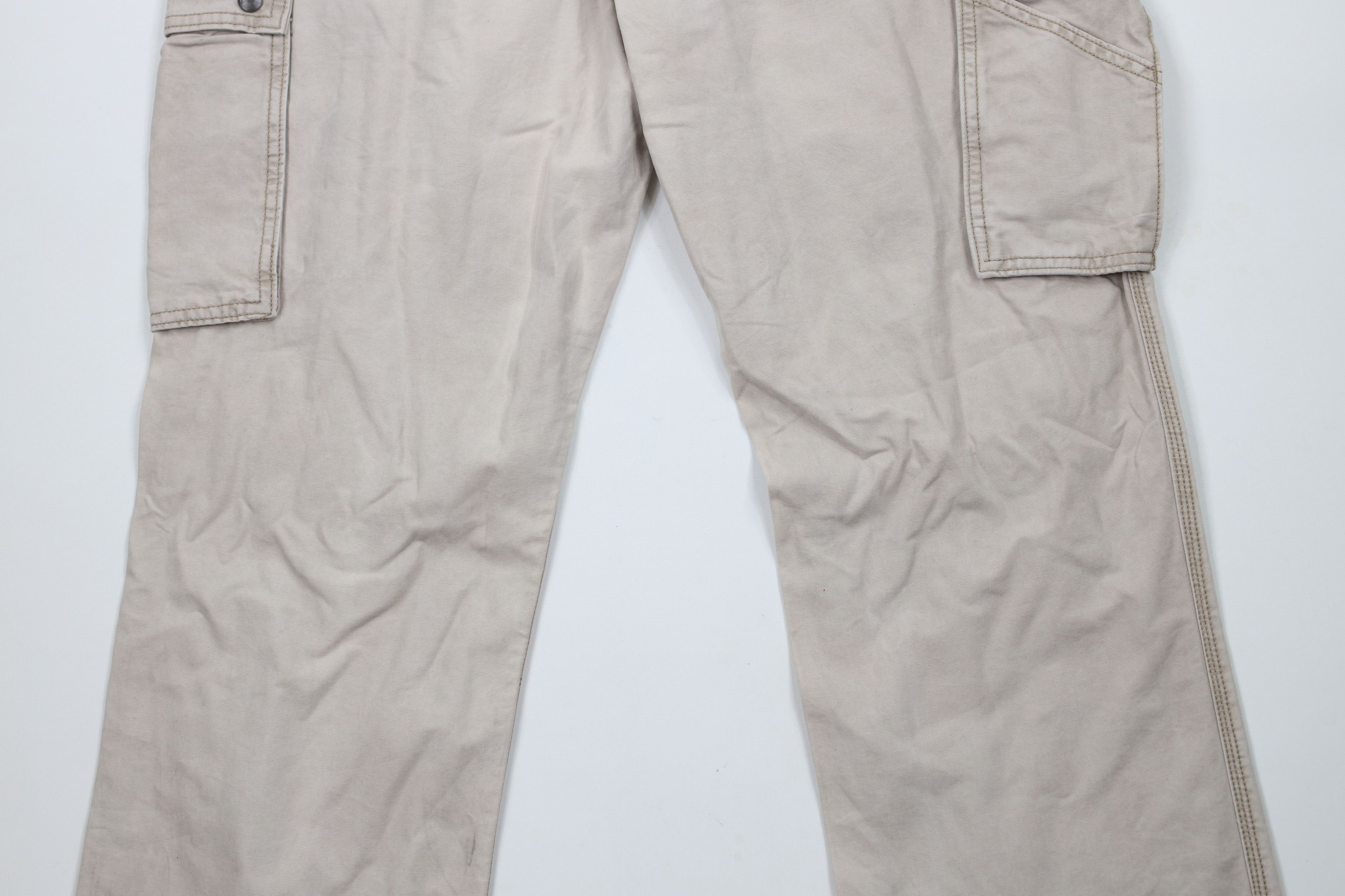 Carhartt × Vintage Vintage Y2K Carhartt Relaxed Fit Wide Leg Cargo Pants Beige Size US 36 / EU 52 - 12 Thumbnail