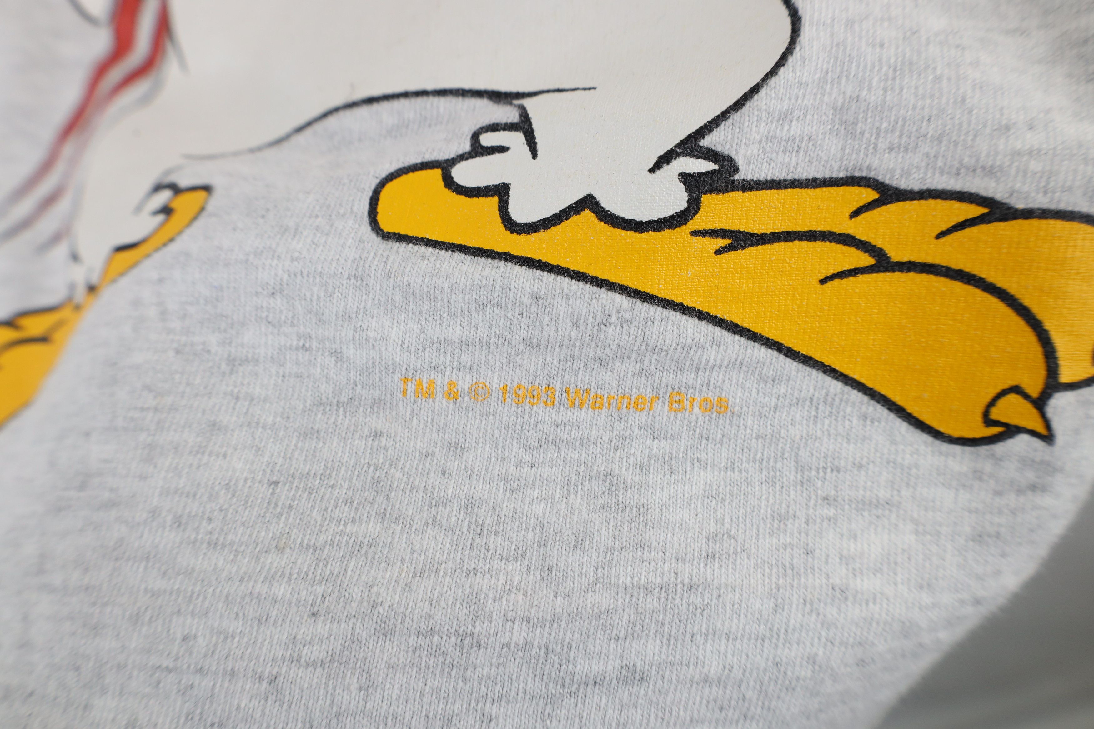 Vintage Vintage 90s Looney Tunes Foghorn Leghorn T-Shirt Gray USA Size US XL / EU 56 / 4 - 7 Thumbnail
