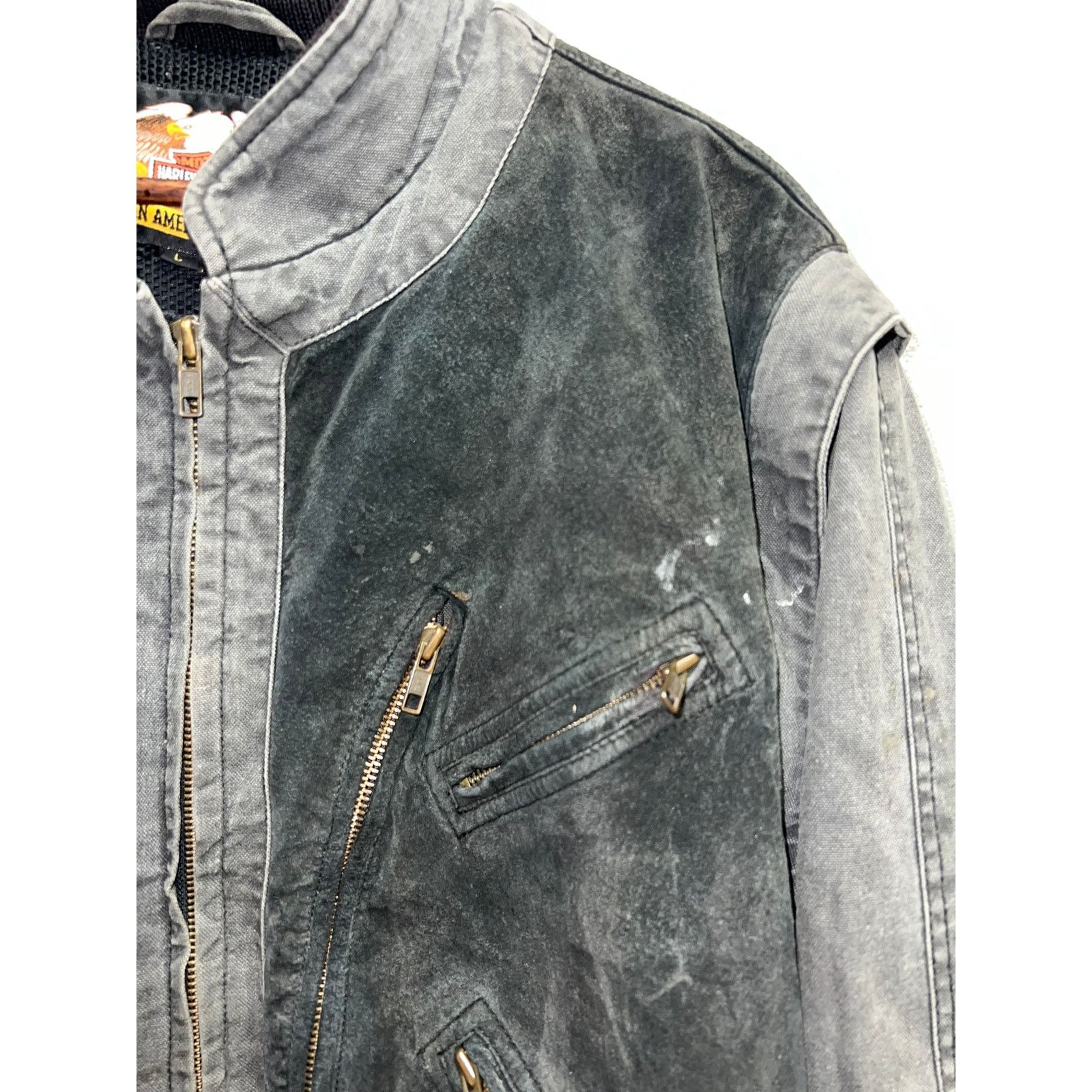 Harley Davidson Vintage Womens Harley Davidson Jacket Suede Leather 90s L Size L / US 10 / IT 46 - 3 Thumbnail