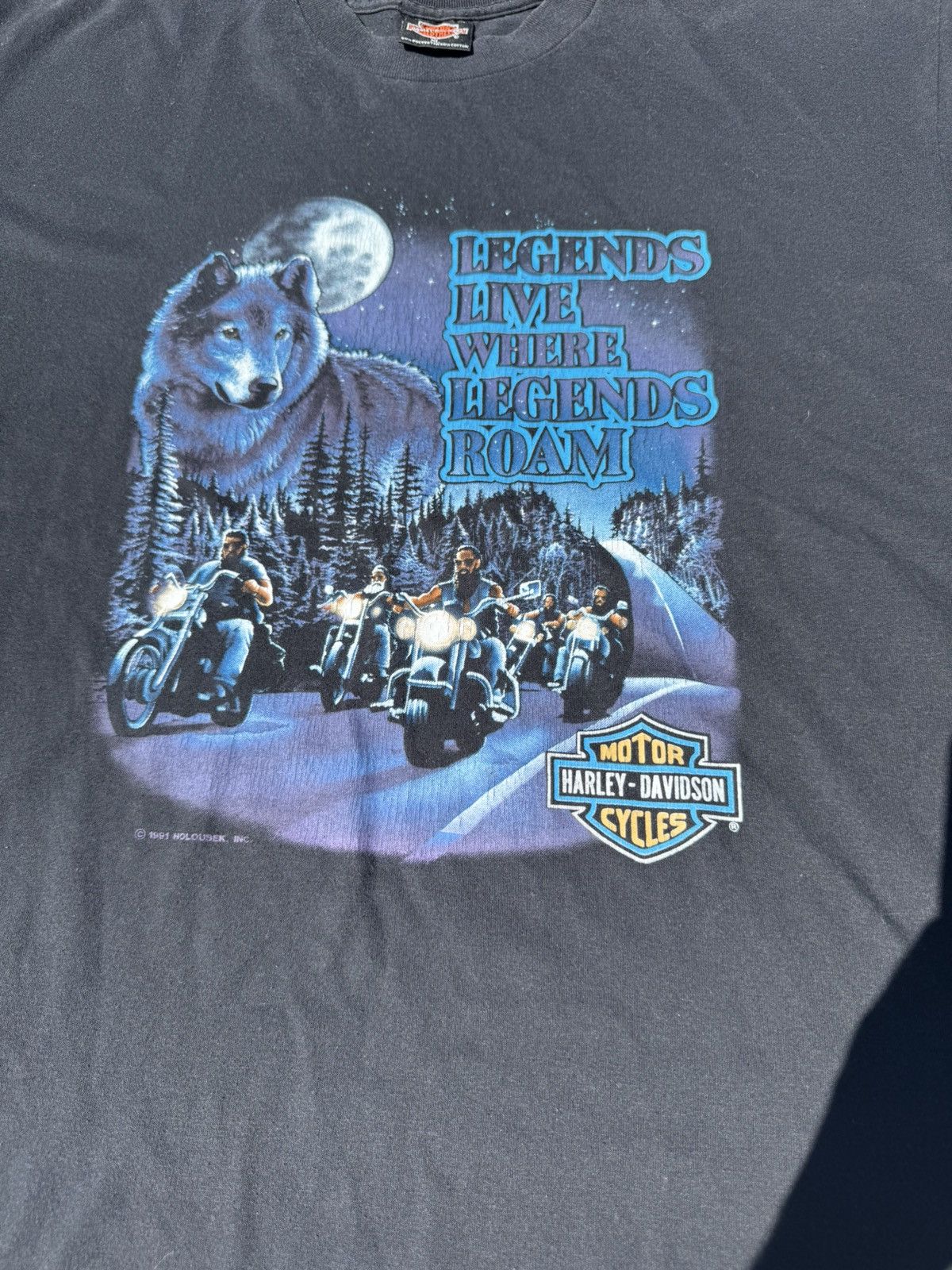 Harley Davidson Vintage 90s Harley Davidson Single Stitch tee Size US XL / EU 56 / 4 - 4 Thumbnail