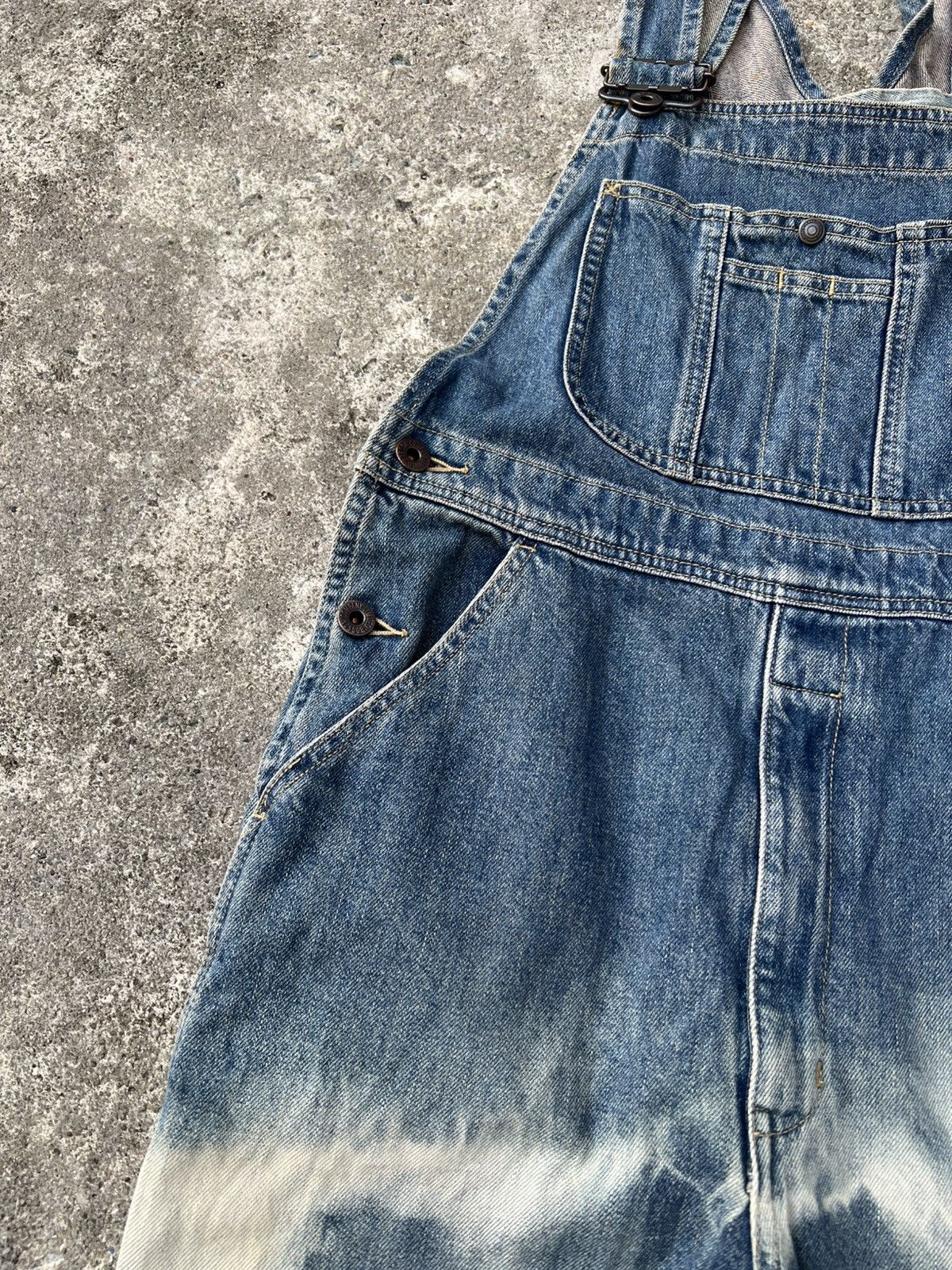 Japanese Brand 💥90’s Bobson Sun Sister Faded Overall Denim Size US 32 / EU 48 - 6 Thumbnail