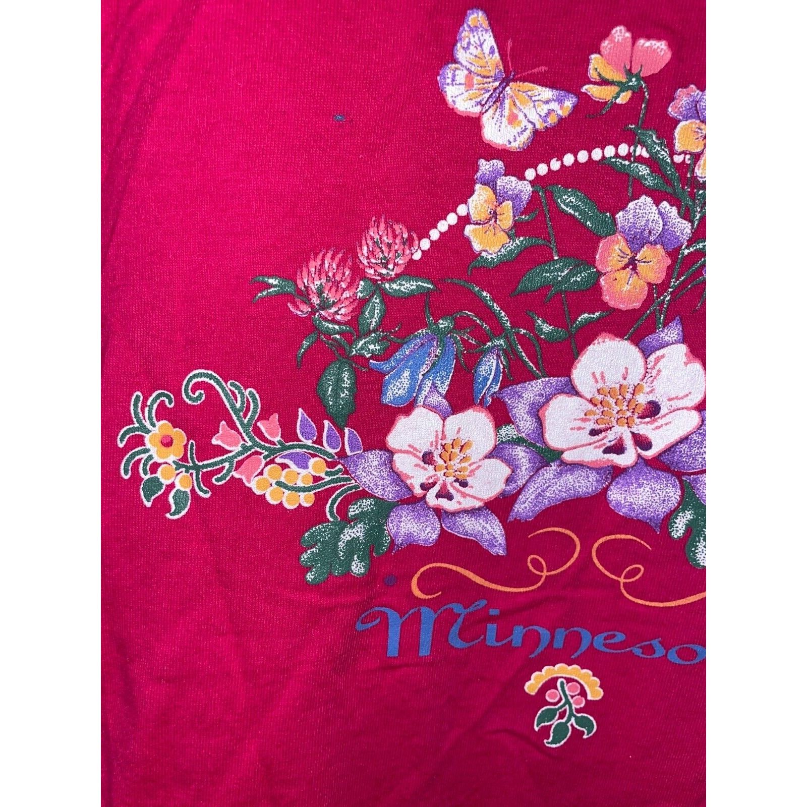 Jerzees Vintage Test Print Pink Shirt Minnesta Tee Oregon VTG 90s L Size US L / EU 52-54 / 3 - 3 Thumbnail